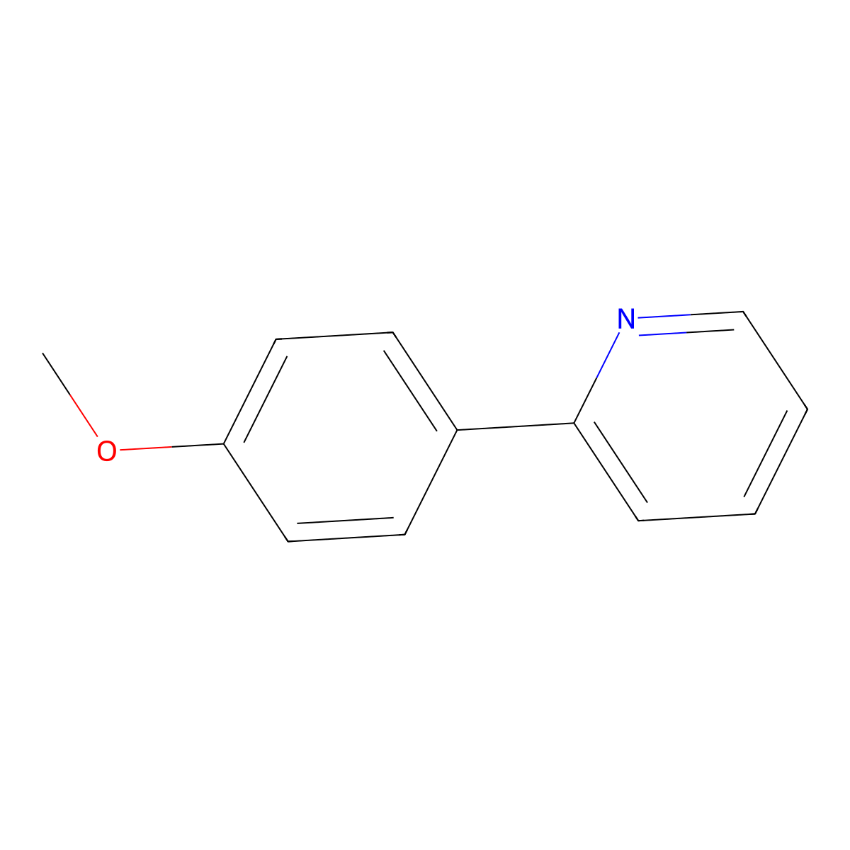 2-(4-Methoxyphenyl)pyridine molecular structure, CAS 5957-90-4