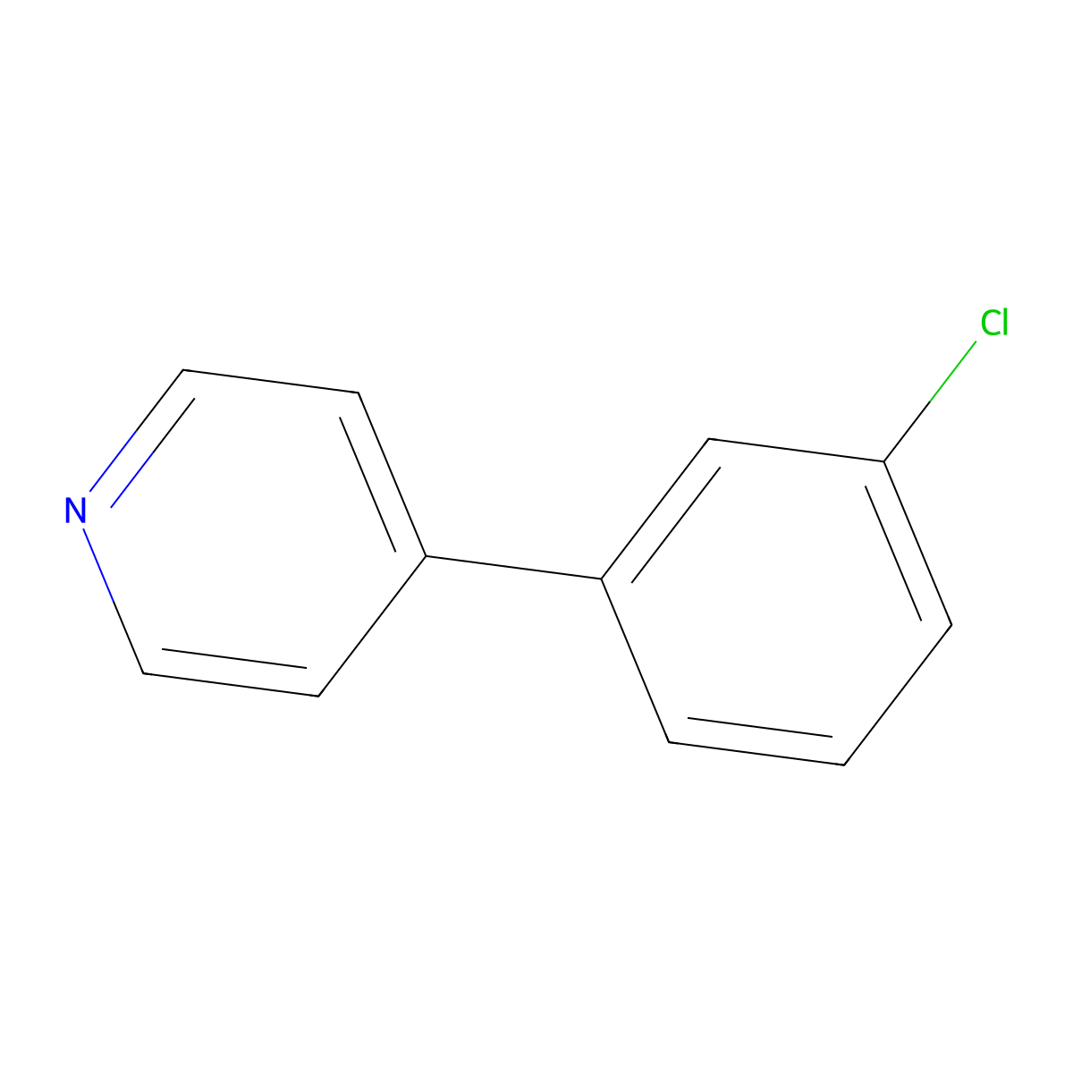 4-(3-Chloro-phenyl)pyridine molecular structure, CAS 5957-92-6