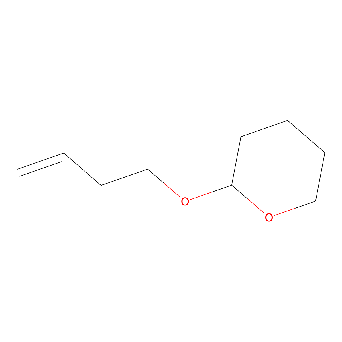 2-But-3-enoxyoxane molecular structure, CAS 59574-65-1