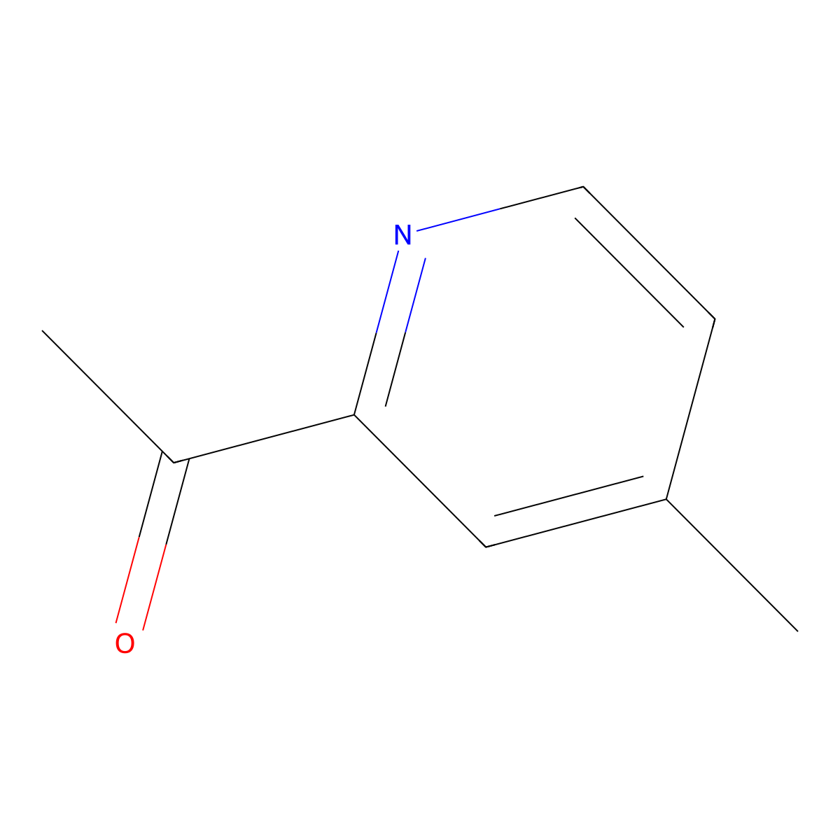 2-Acetyl-4-methylpyridine molecular structure, CAS 59576-26-0