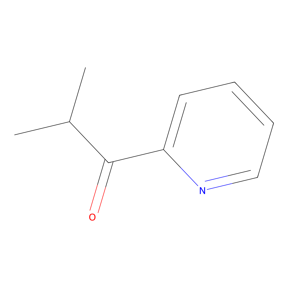 Isopropyl 2-pyridyl ketone molecular structure, CAS 59576-30-6