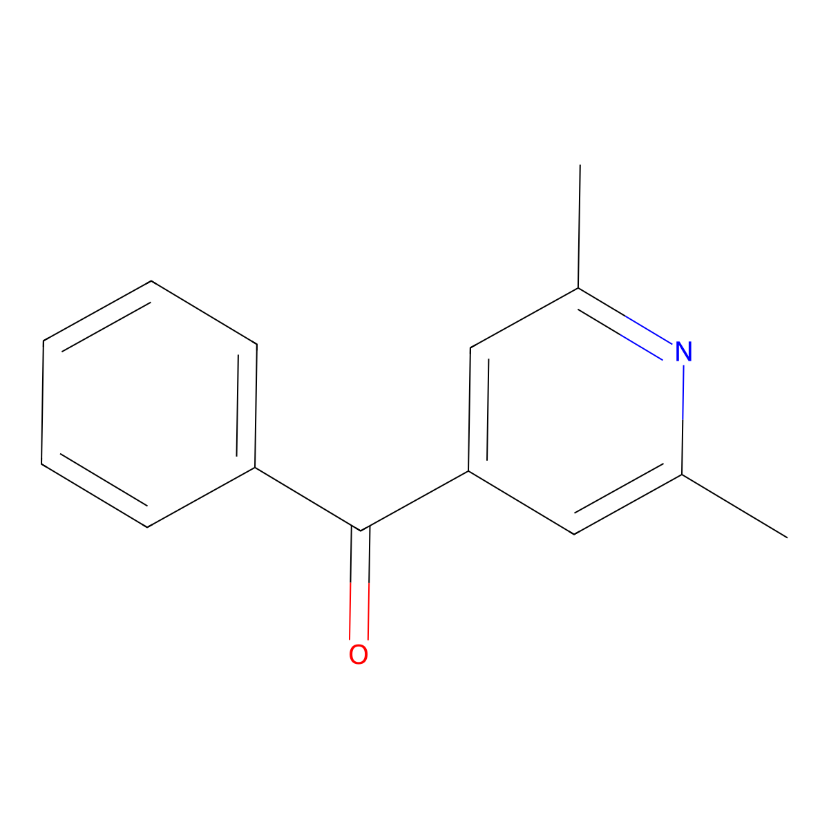 (2,6-Dimethylpyridin-4-yl)(phenyl)methanone molecular structure, CAS 59576-38-4