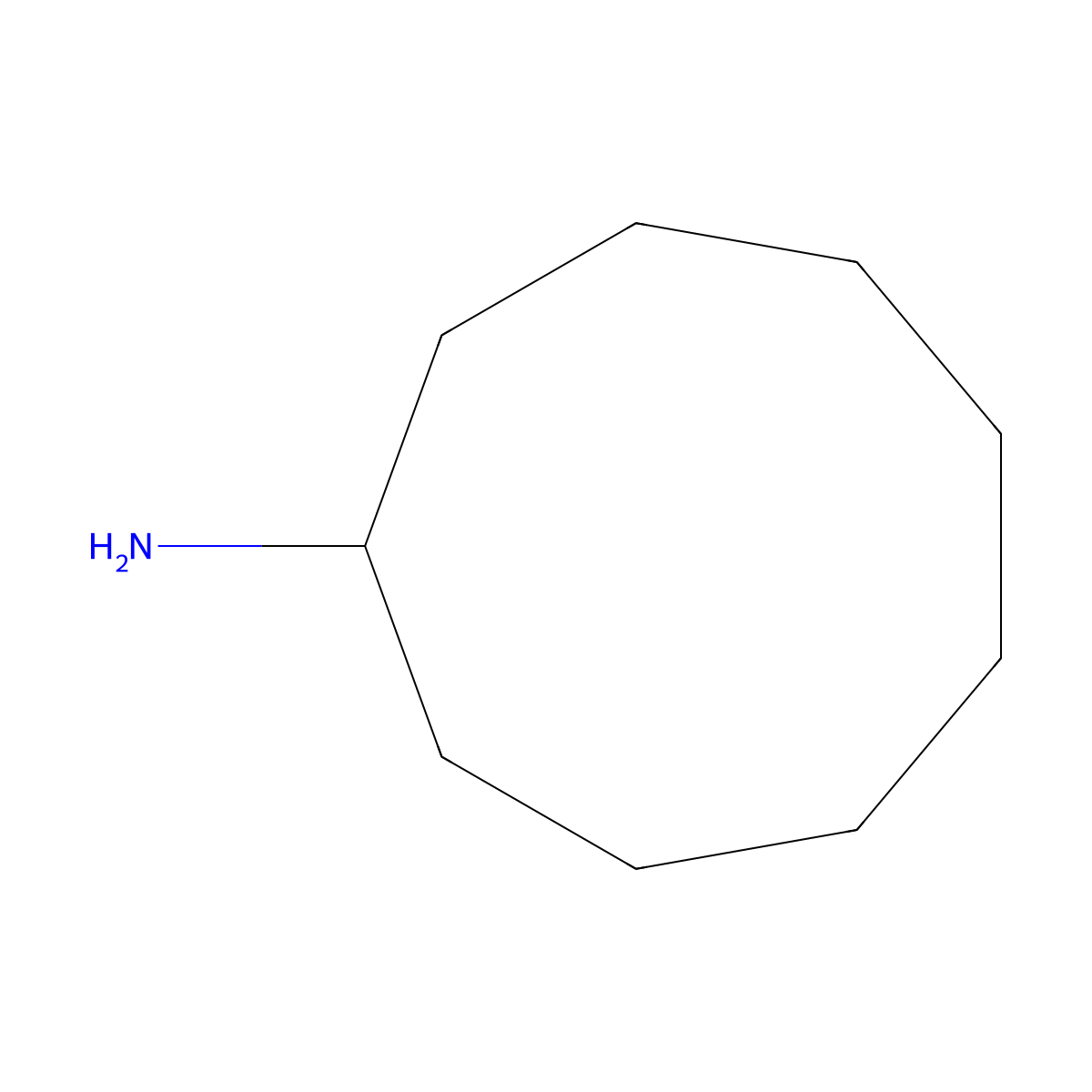 Cyclononanamine molecular structure, CAS 59577-26-3
