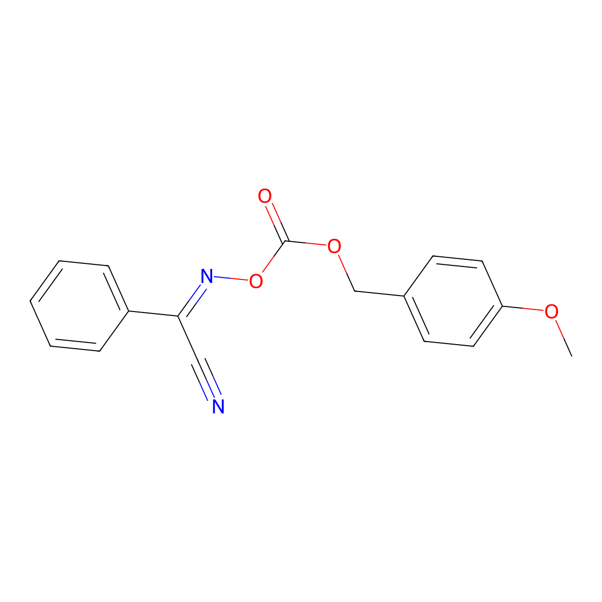 2-(4-Methoxybenzyloxycarbonyloxyimino)-2-phenylacetonitrile molecular structure, CAS 59577-32-1