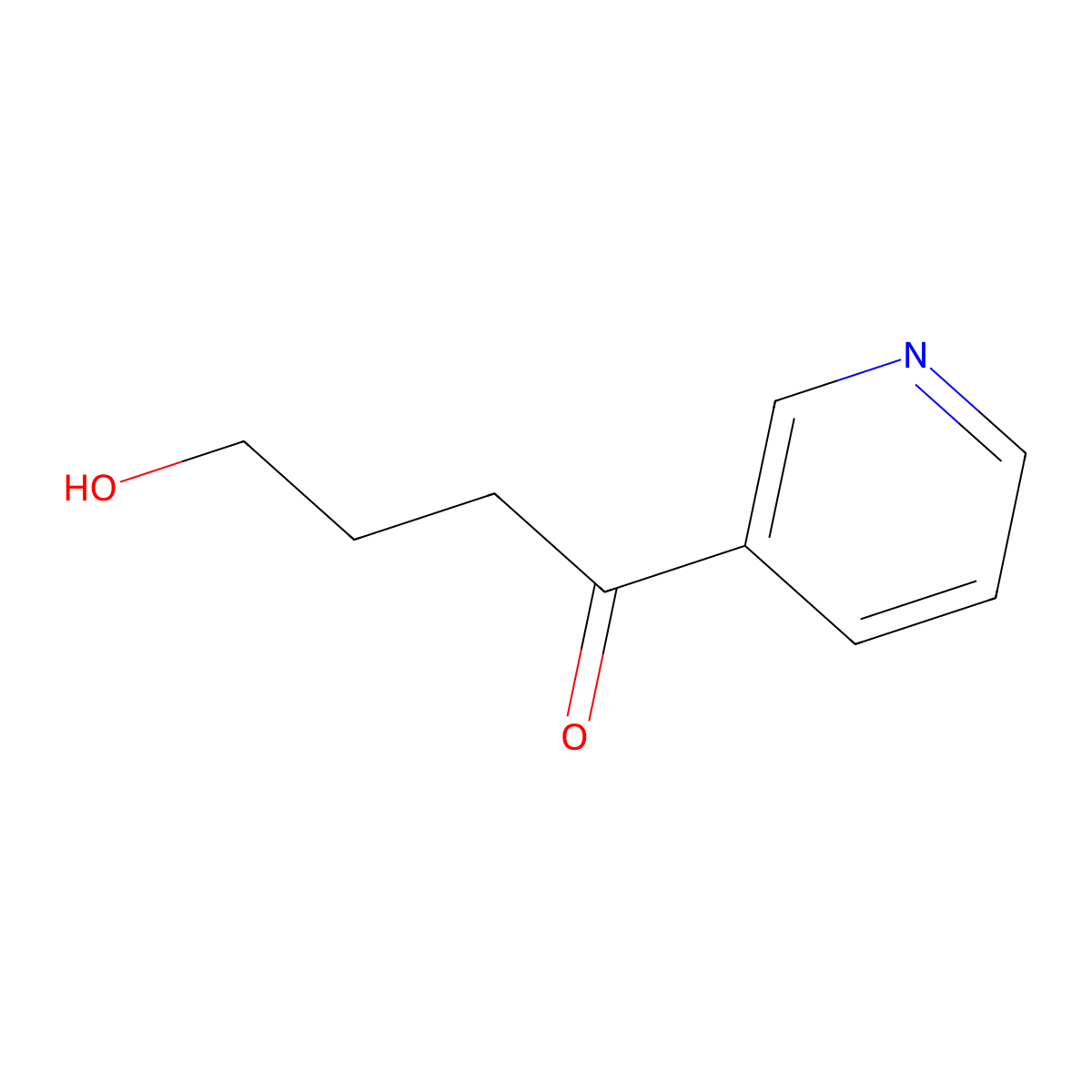 4-Hydroxy-1-(3-Pyridyl)-1-Butanone molecular structure, CAS 59578-62-0