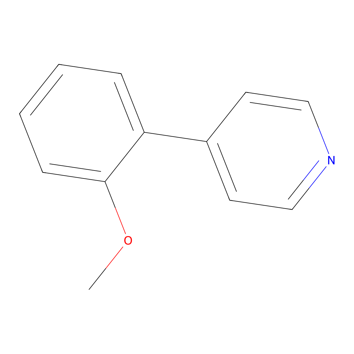 4-(2-Methoxyphenyl)pyridine molecular structure, CAS 5958-00-9
