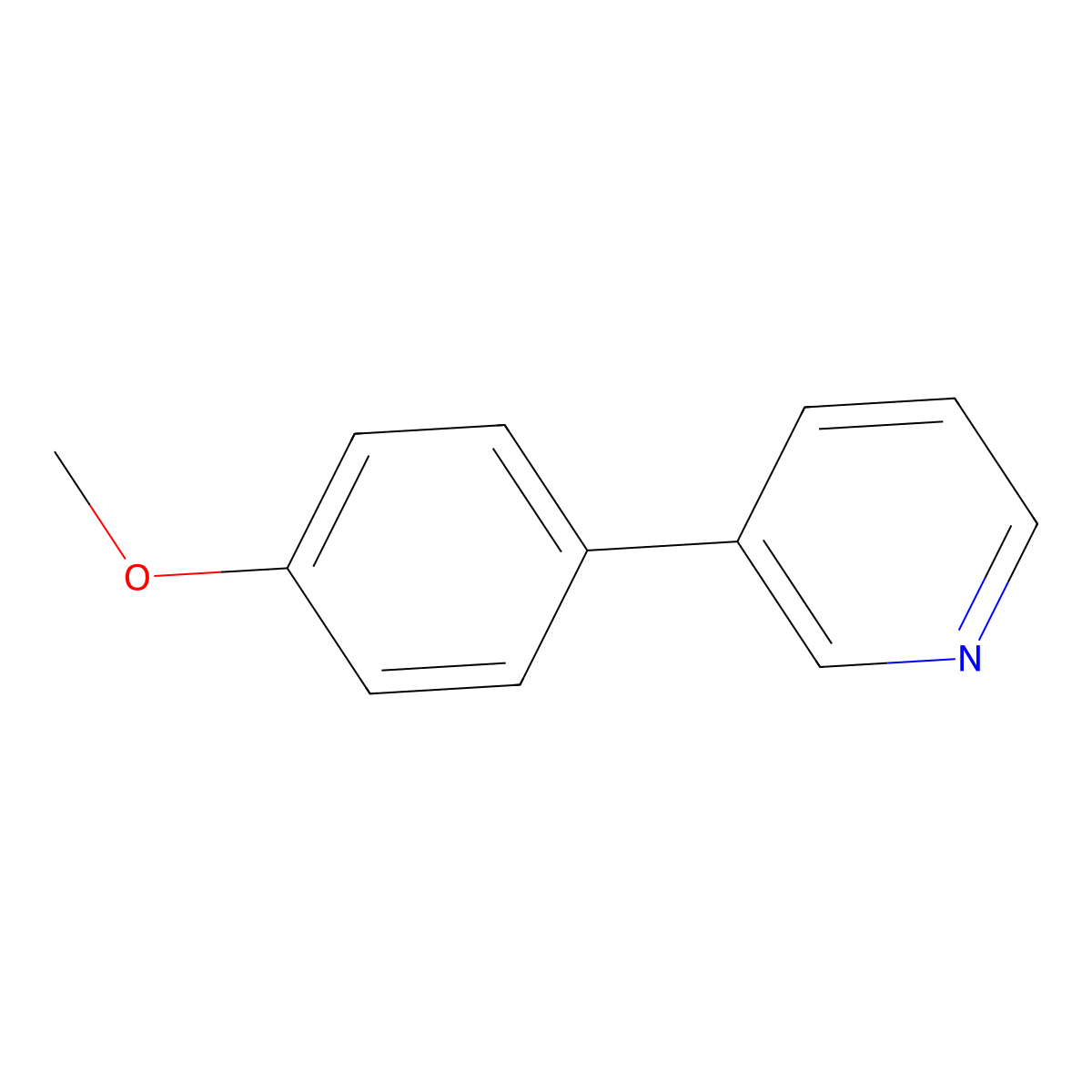 3-(4-Methoxyphenyl)pyridine molecular structure, CAS 5958-02-1