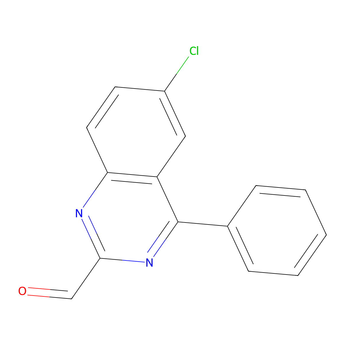 6-Chloro-4-phenylquinazoline-2-carbaldehyde molecular structure, CAS 5958-05-4