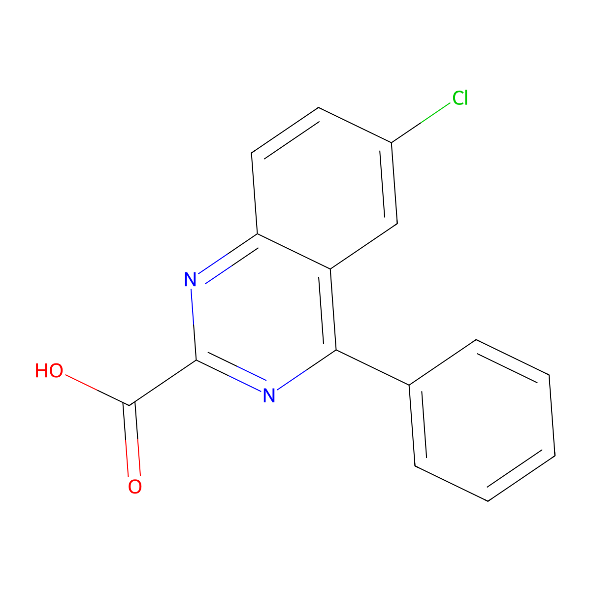 6-Chloro-4-phenylquinazoline-2-carboxylic acid molecular structure, CAS 5958-08-7