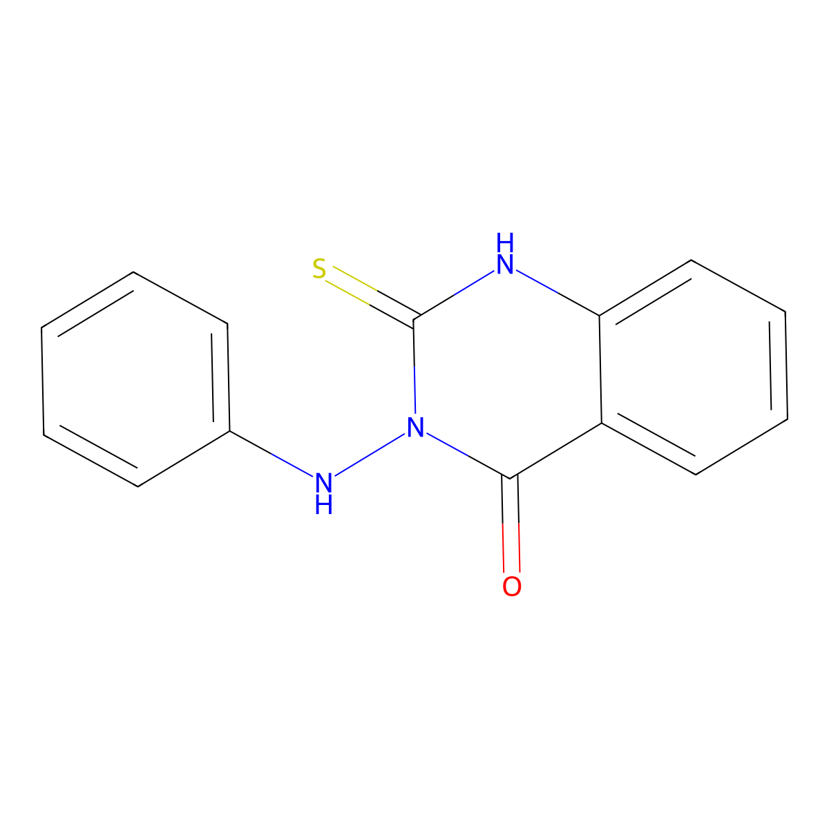 3-anilino-2-mercaptoquinazolin-4(3H)-one molecular structure, CAS 5958-14-5