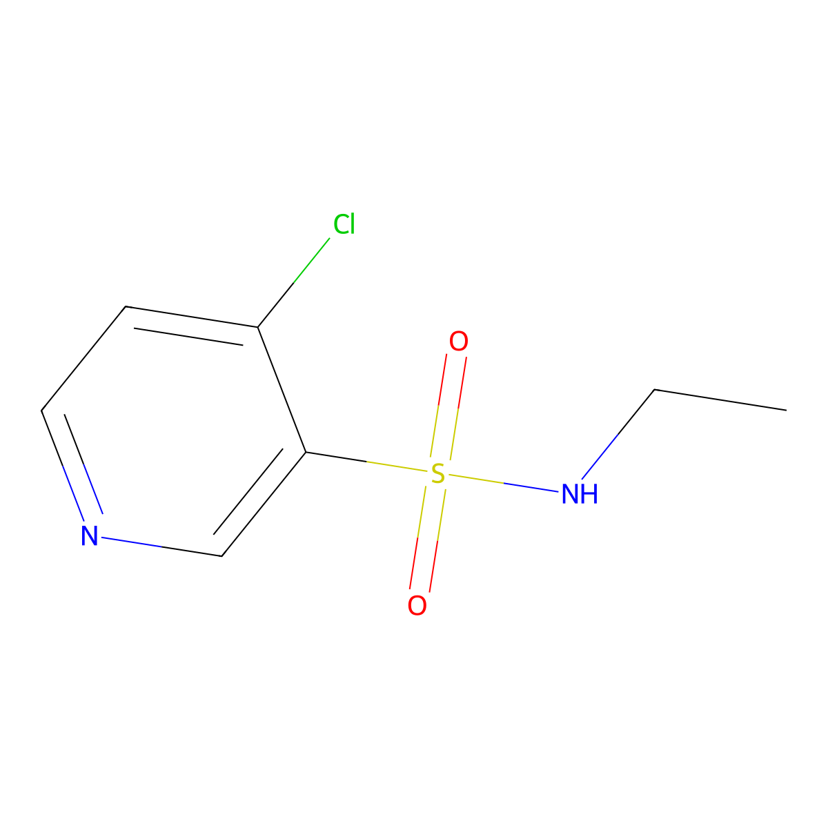 4-chloro-N-ethylpyridine-3-sulfonamide molecular structure, CAS 59582-90-0