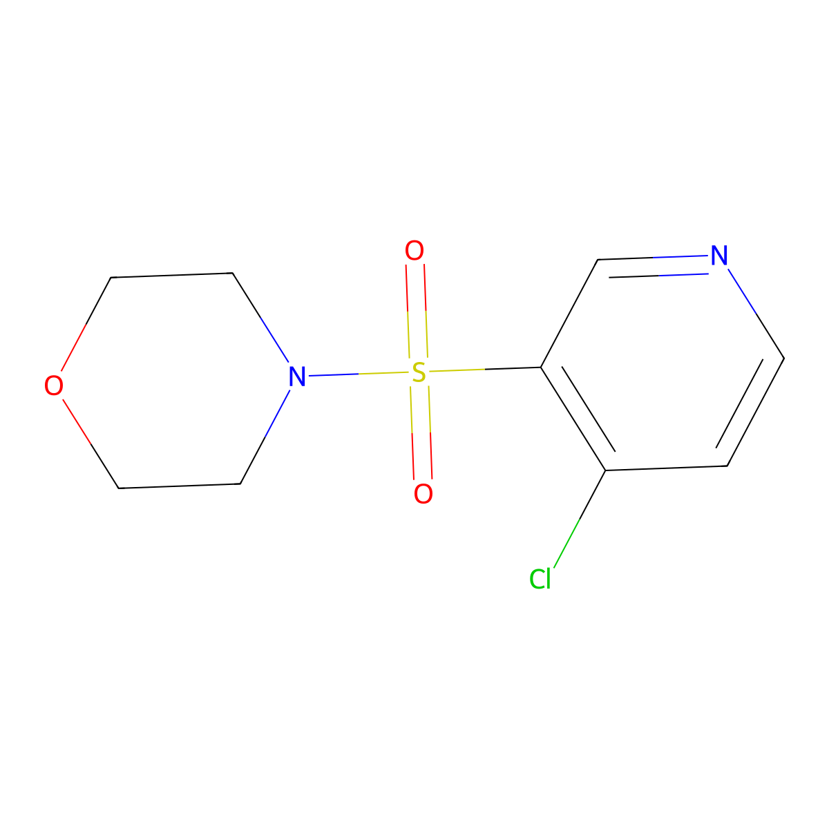 4-((4-Chloropyridin-3-yl)sulfonyl)morpholine molecular structure, CAS 59582-95-5