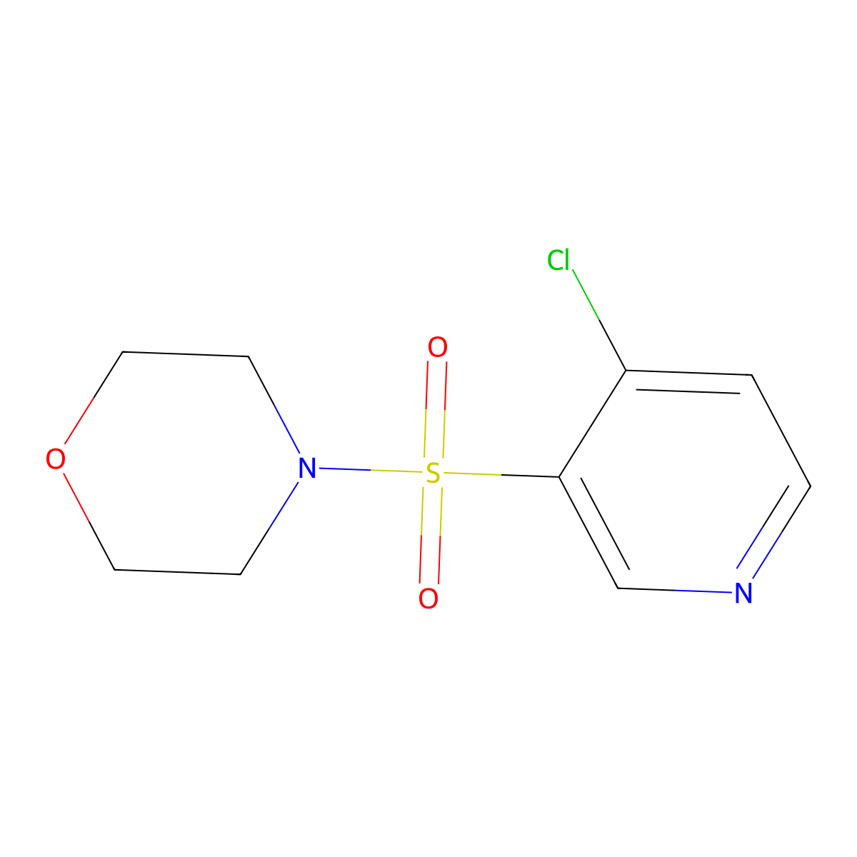4-((4-Chloropyridin-3-yl)sulfonyl)morpholine molecular structure, CAS 59582-95-5