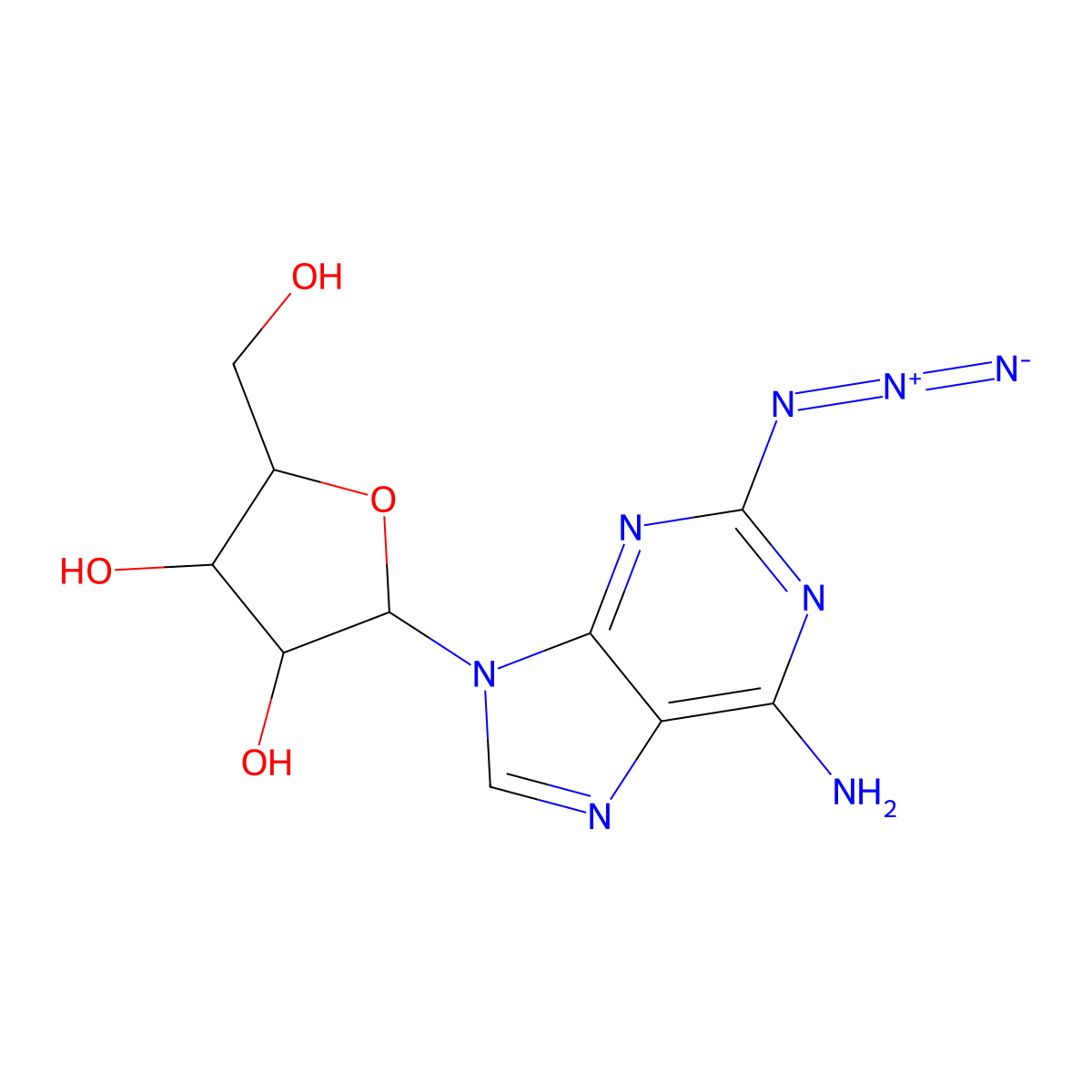 2-Azidoadenosine molecular structure, CAS 59587-07-4