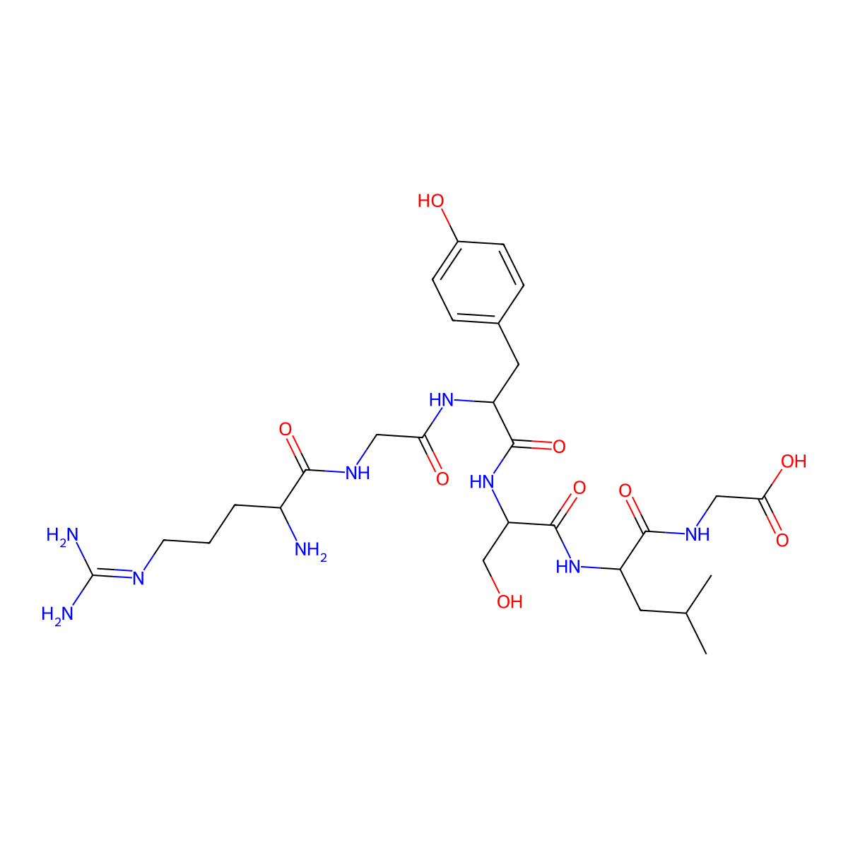 Arg-Gly-Tyr-Ser-Leu-Gly molecular structure, CAS 59587-18-7