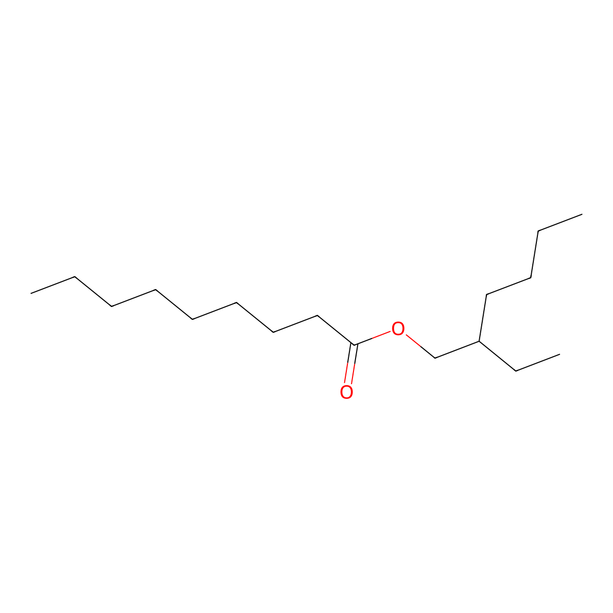Ethylhexyl Pelargonate molecular structure, CAS 59587-44-9