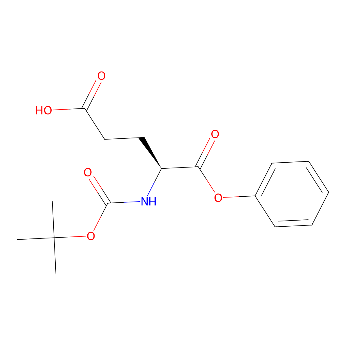 N-t-Butyloxycarbonyl-glutamic acid alpha phenyl ester molecular structure, CAS 59587-94-9