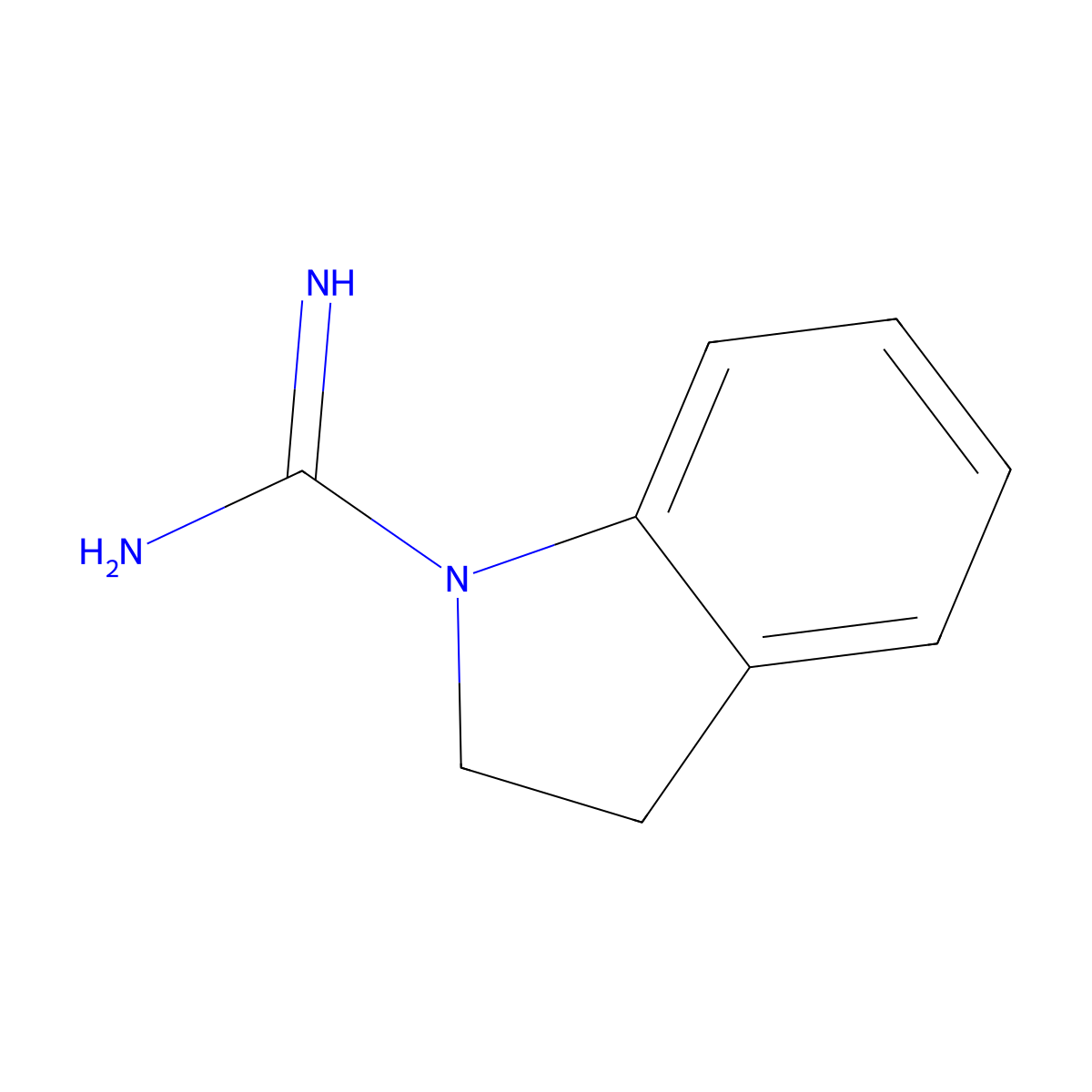 2,3-dihydro-1H-indole-1-carboximidamide molecular structure, CAS 59589-60-5