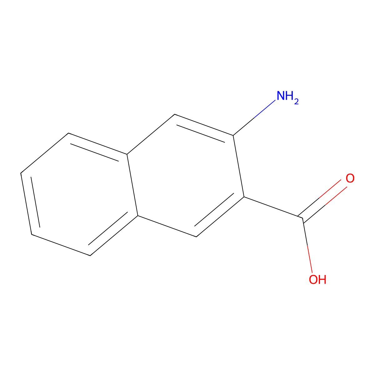3-Amino-2-naphthoic acid molecular structure, CAS 5959-52-4