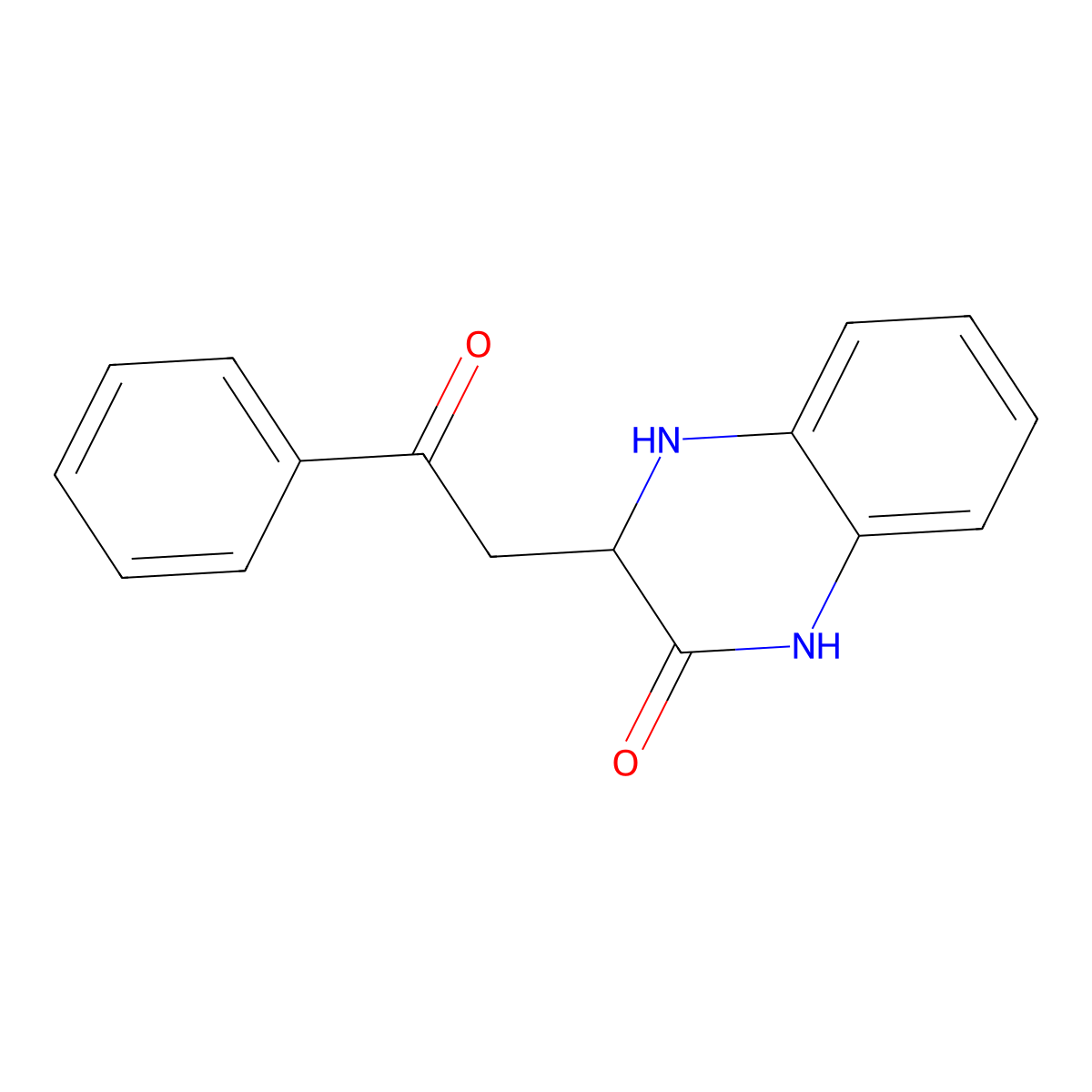 3-phenacyl-3,4-dihydro-1H-quinoxalin-2-one molecular structure, CAS 5959-87-5