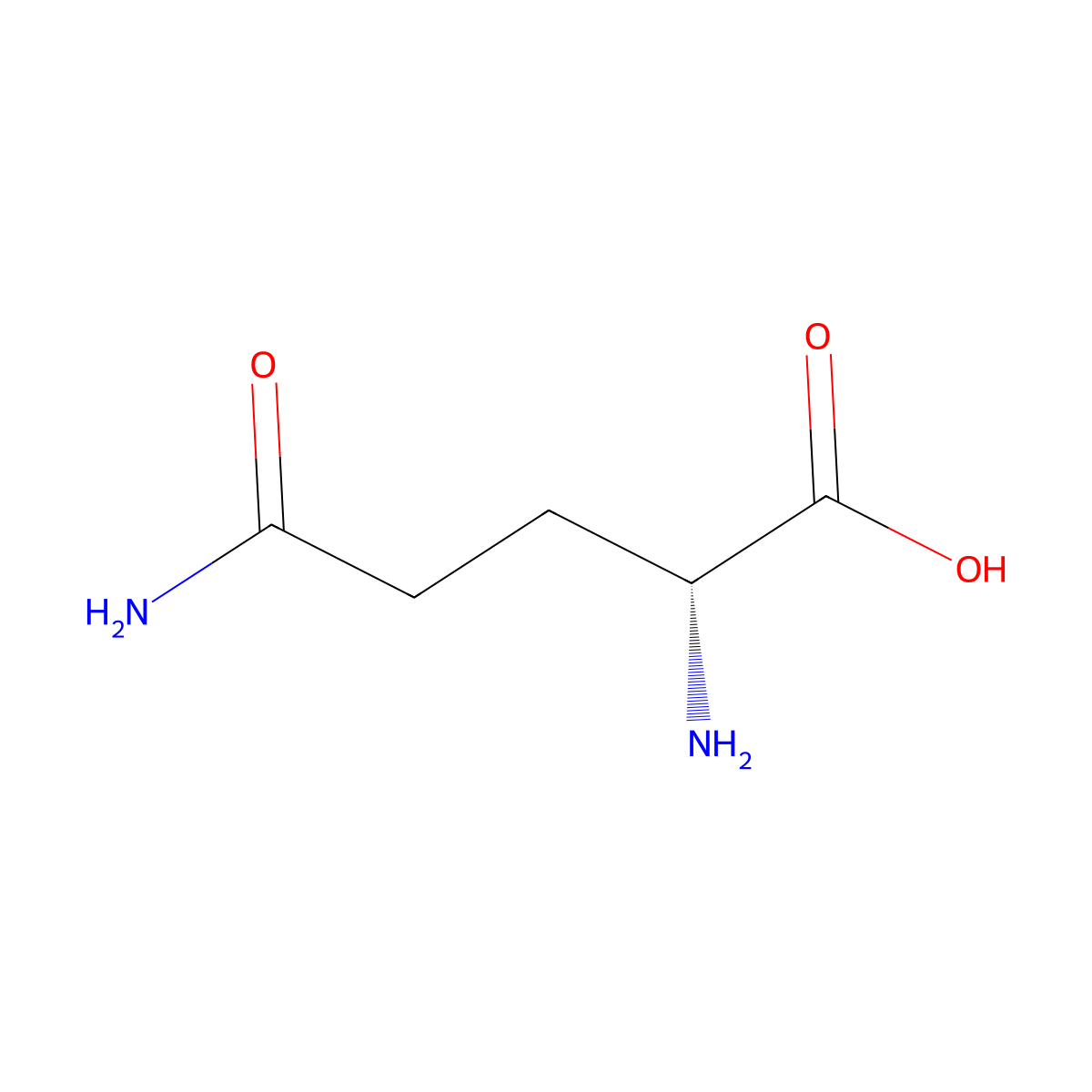 D-Glutamine molecular structure, CAS 5959-95-5