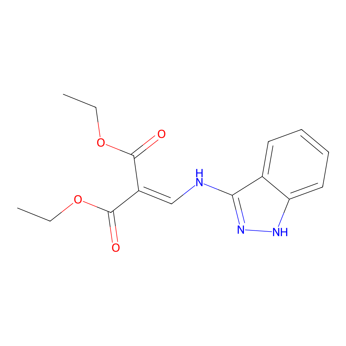 diethyl 2-[(1H-indazol-3-ylamino)methylene]malonate molecular structure, CAS 59591-74-1