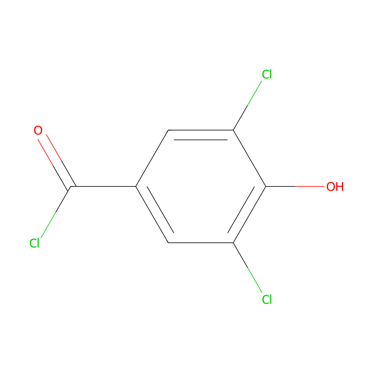 3,5-Dichloro-4-hydroxybenzoyl chloride molecular structure, CAS 59595-92-5