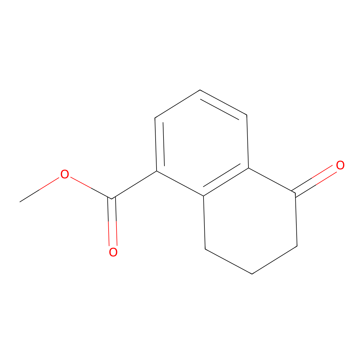 Methyl 5-oxo-5,6,7,8-tetrahydronaphthalene-1-carboxylate molecular structure, CAS 59599-49-4