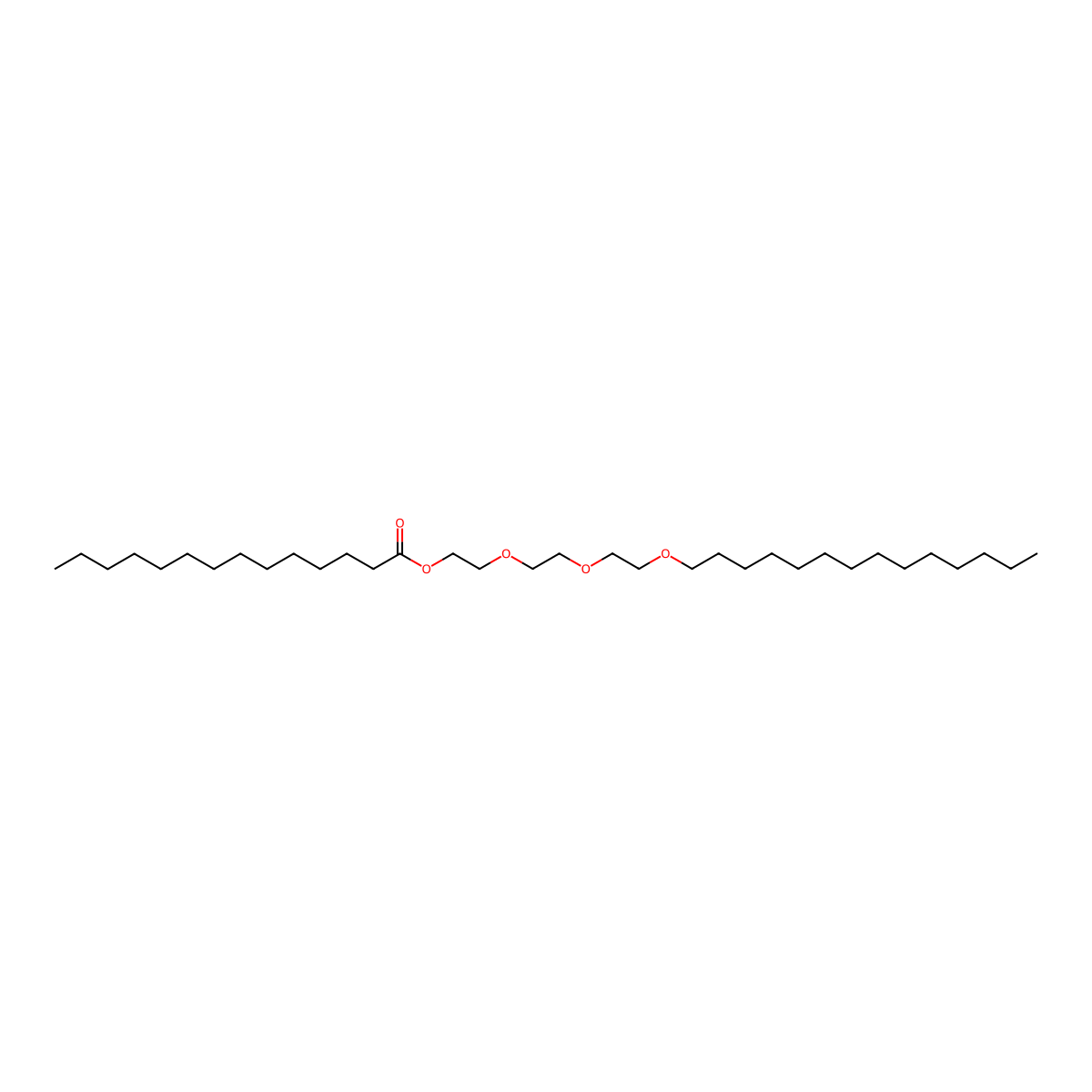 Myreth-3 myristate molecular structure, CAS 59599-55-2