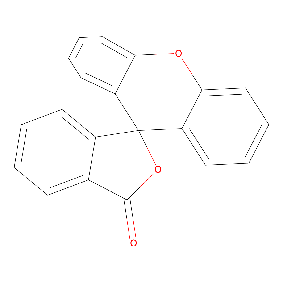 Fluoran molecular structure, CAS 596-24-7