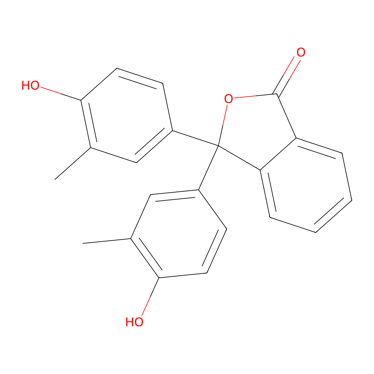 Cresolphthalein molecular structure, CAS 596-27-0