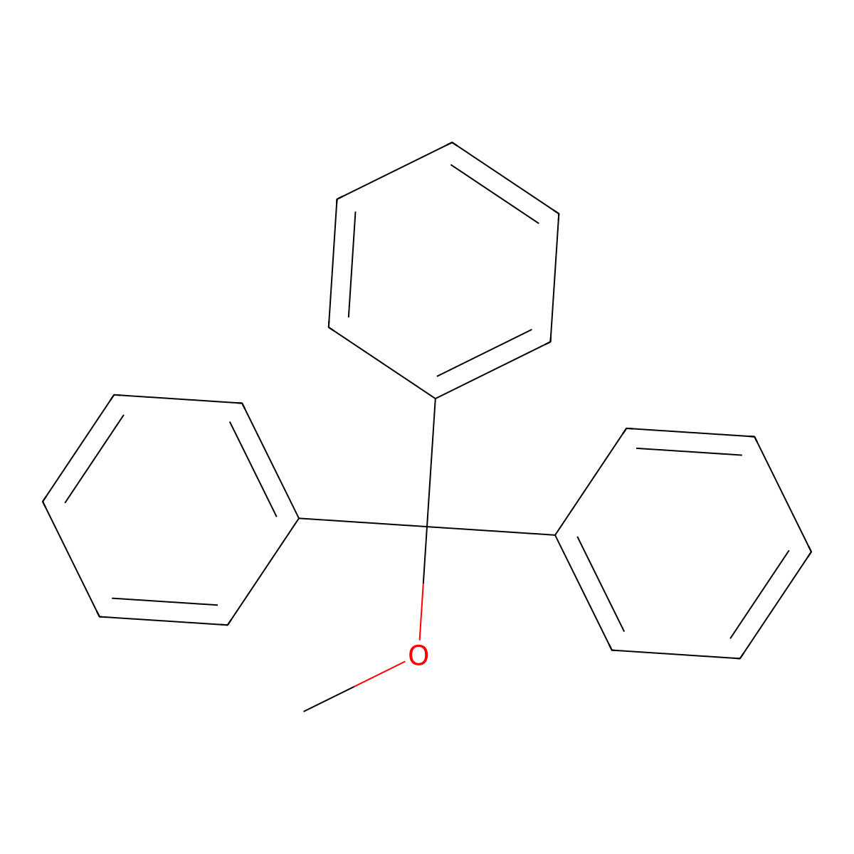 Methyl trityl ether molecular structure, CAS 596-31-6