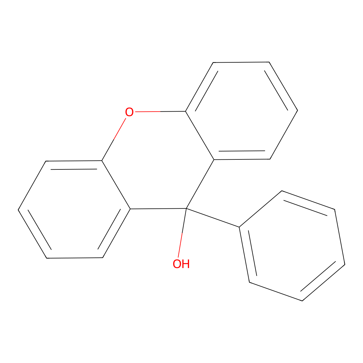 9-Phenylxanthen-9-ol molecular structure, CAS 596-38-3