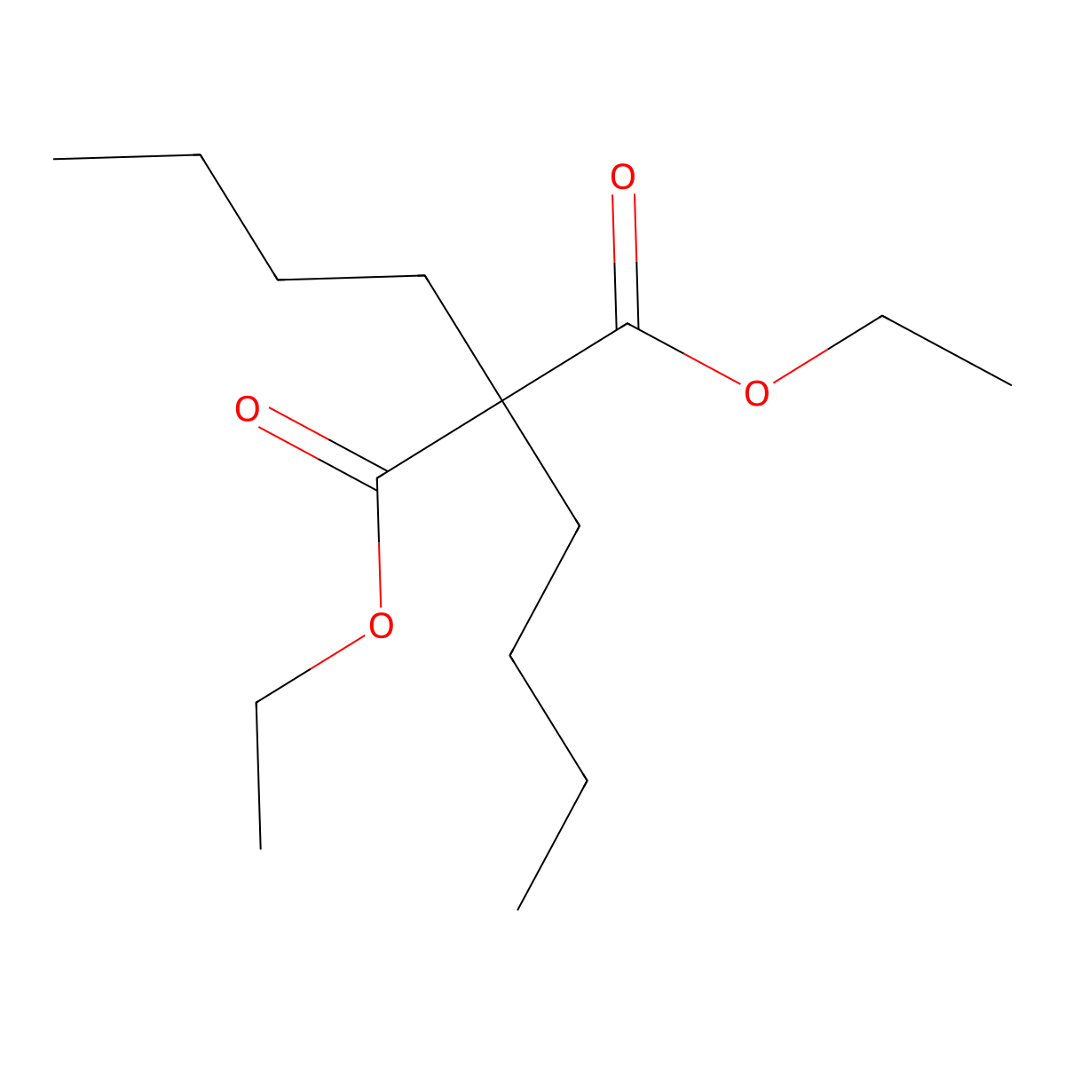 Diethyl dibutylmalonate molecular structure, CAS 596-75-8