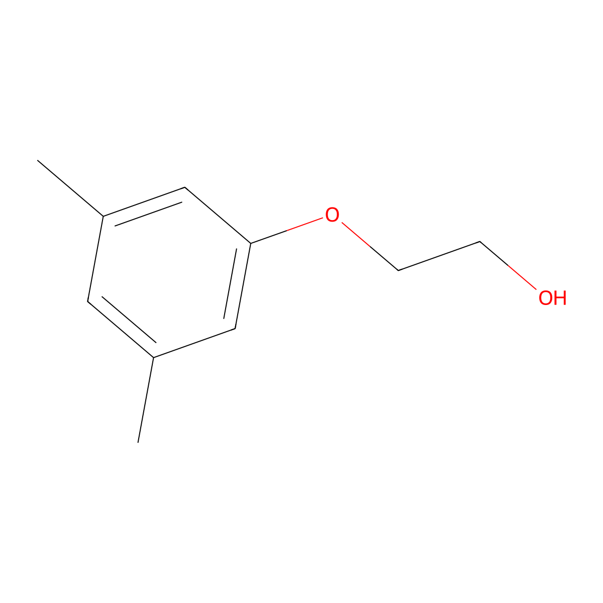 Ethanol, 2-(3,5-dimethylphenoxy)- molecular structure, CAS 5960-05-4