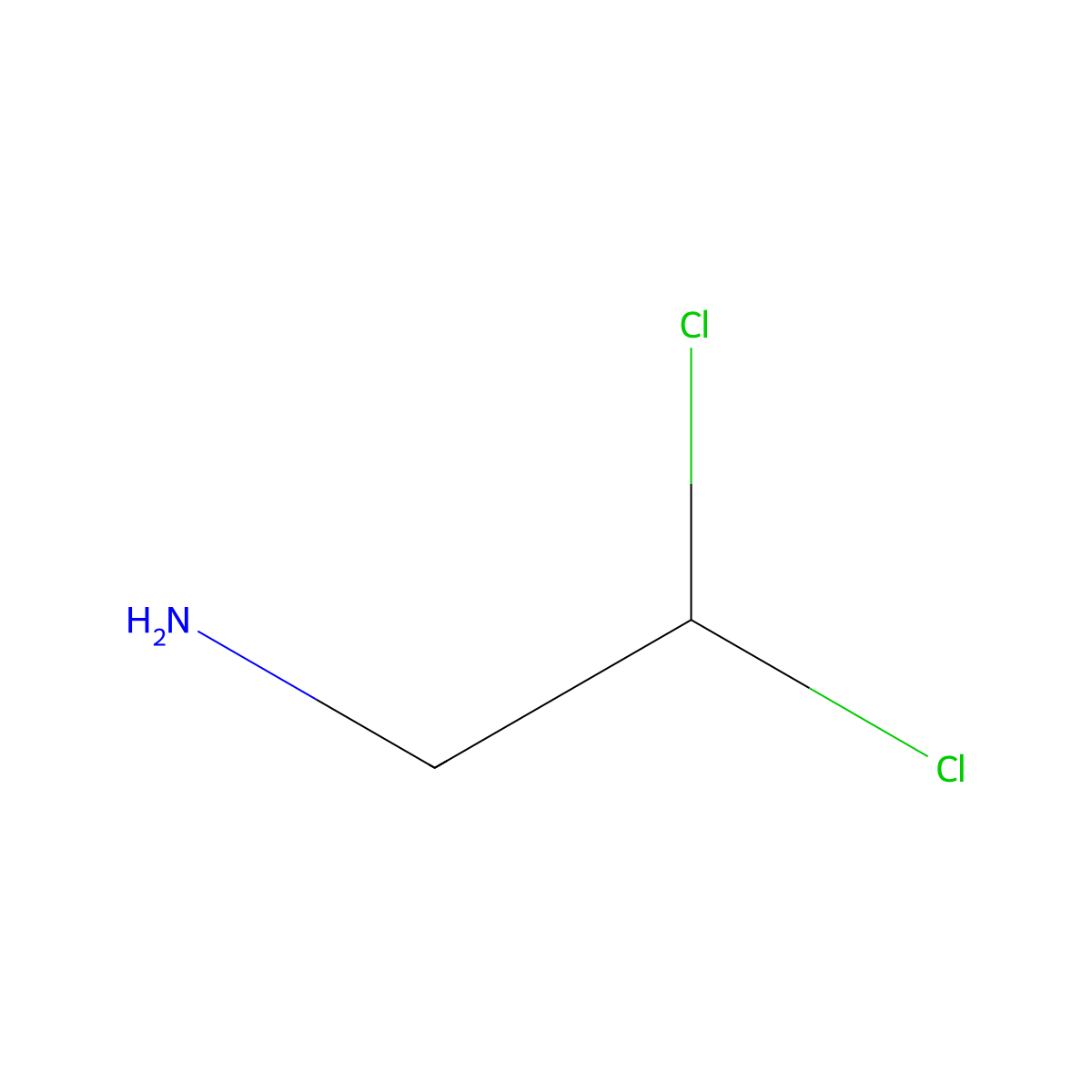 2,2-Dichloroethan-1-amine molecular structure, CAS 5960-88-3