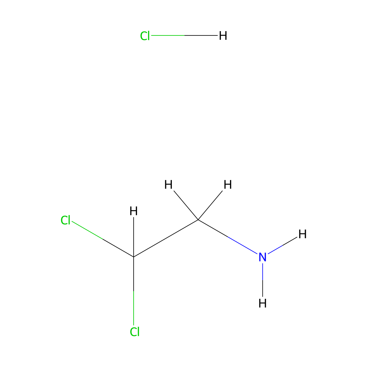2,2-Dichloroethan-1-amine hydrochloride molecular structure, CAS 5960-89-4