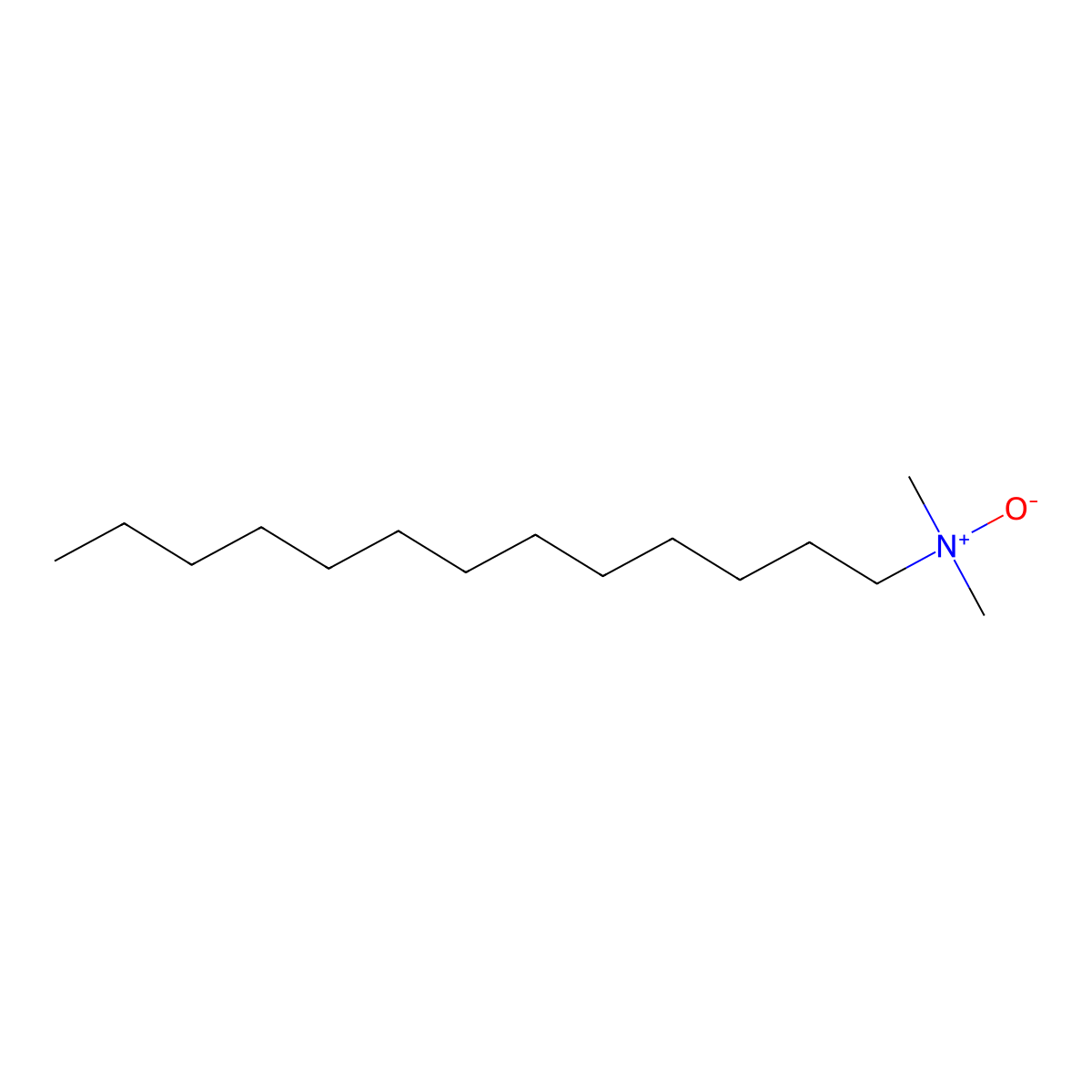 N,N-Dimethyltridecylamine N-oxide molecular structure, CAS 5960-96-3