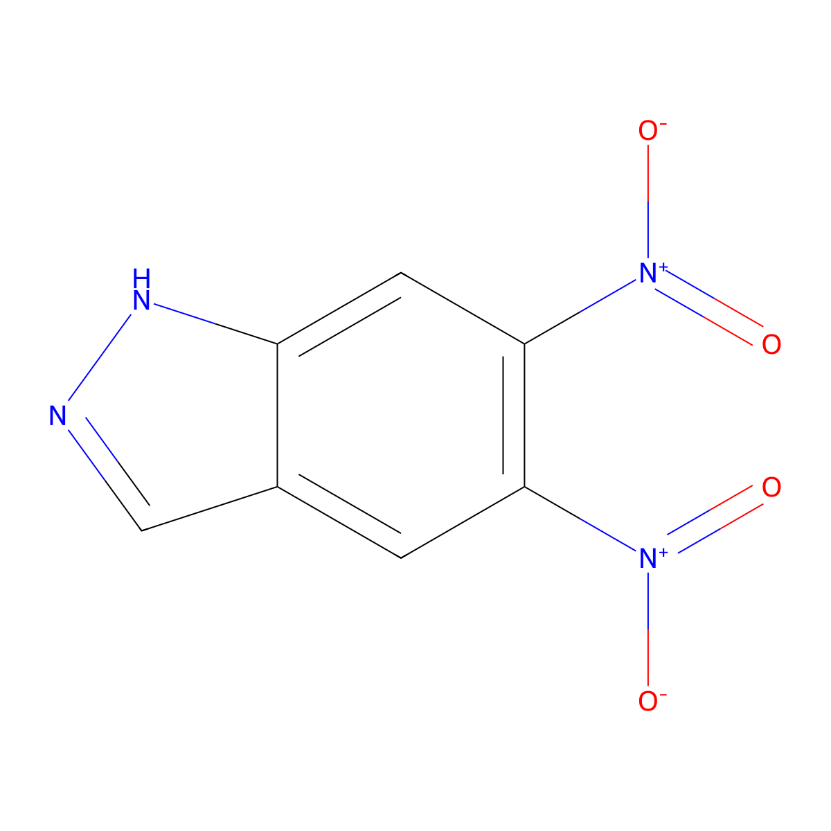 5,6-Dinitro-1H-indazole molecular structure, CAS 59601-91-1
