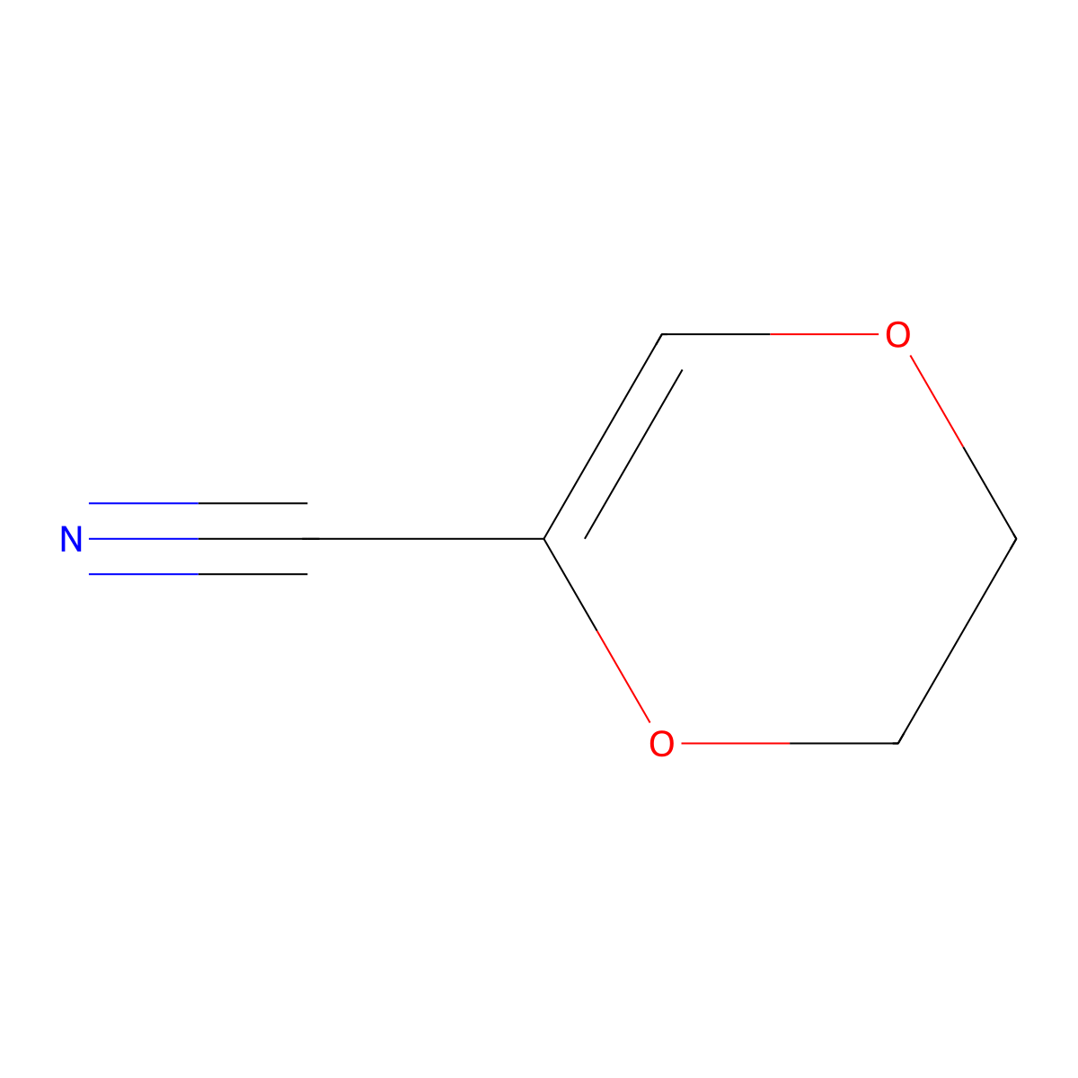 5,6-Dihydro-1,4-dioxine-2-carbonitrile molecular structure, CAS 59602-13-0