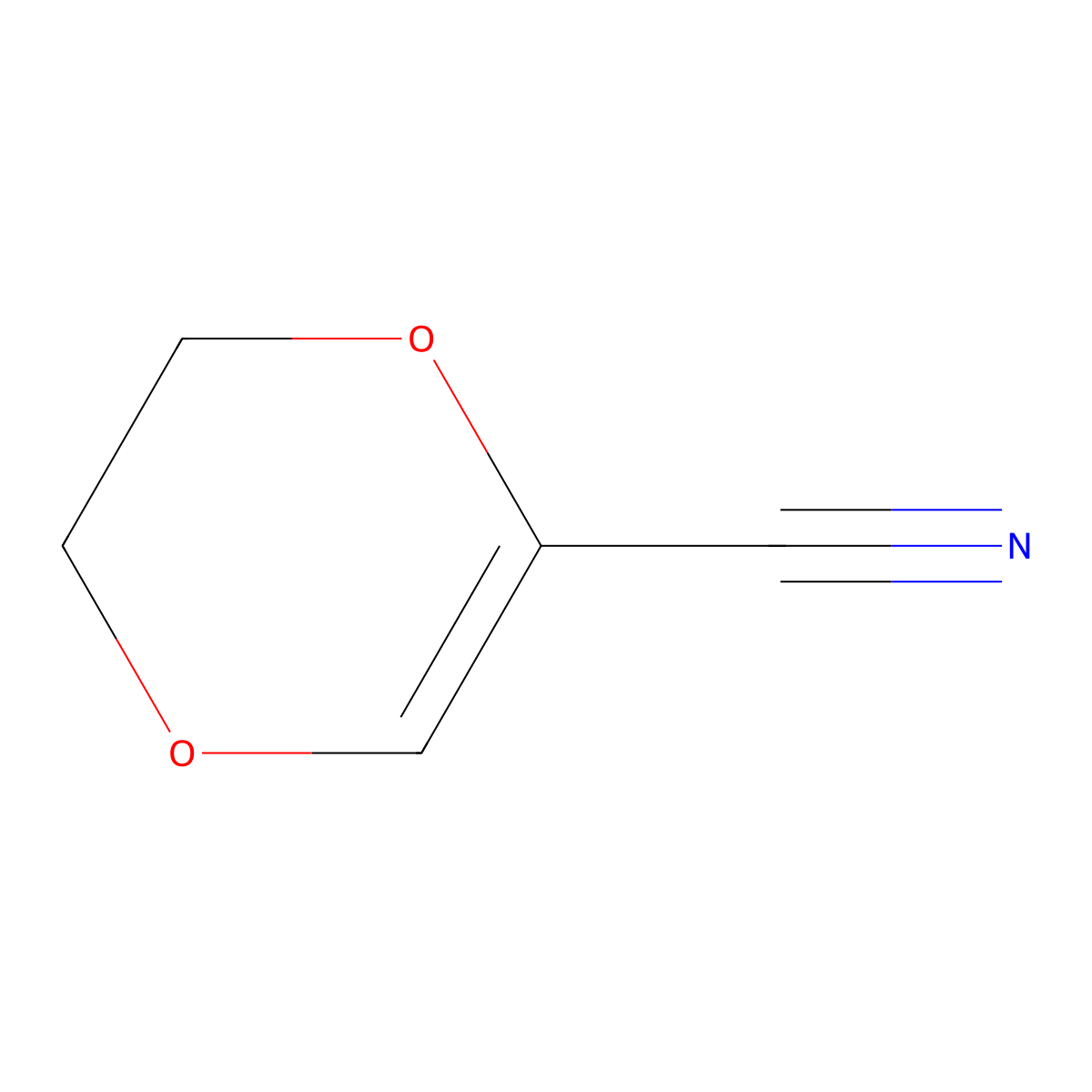 5,6-Dihydro-1,4-dioxine-2-carbonitrile molecular structure, CAS 59602-13-0