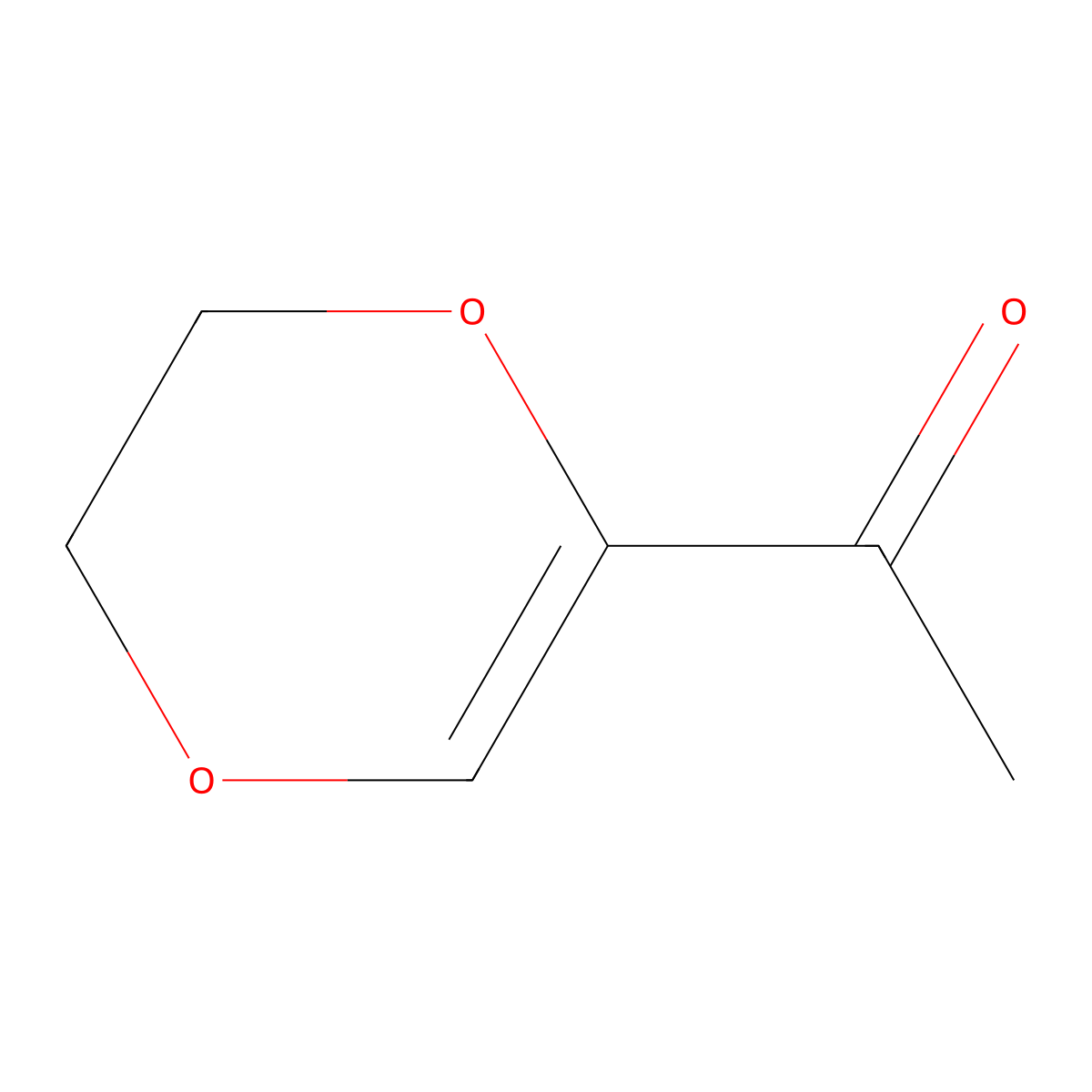 1-(5,6-Dihydro-1,4-dioxin-2-yl)ethan-1-one molecular structure, CAS 59602-14-1