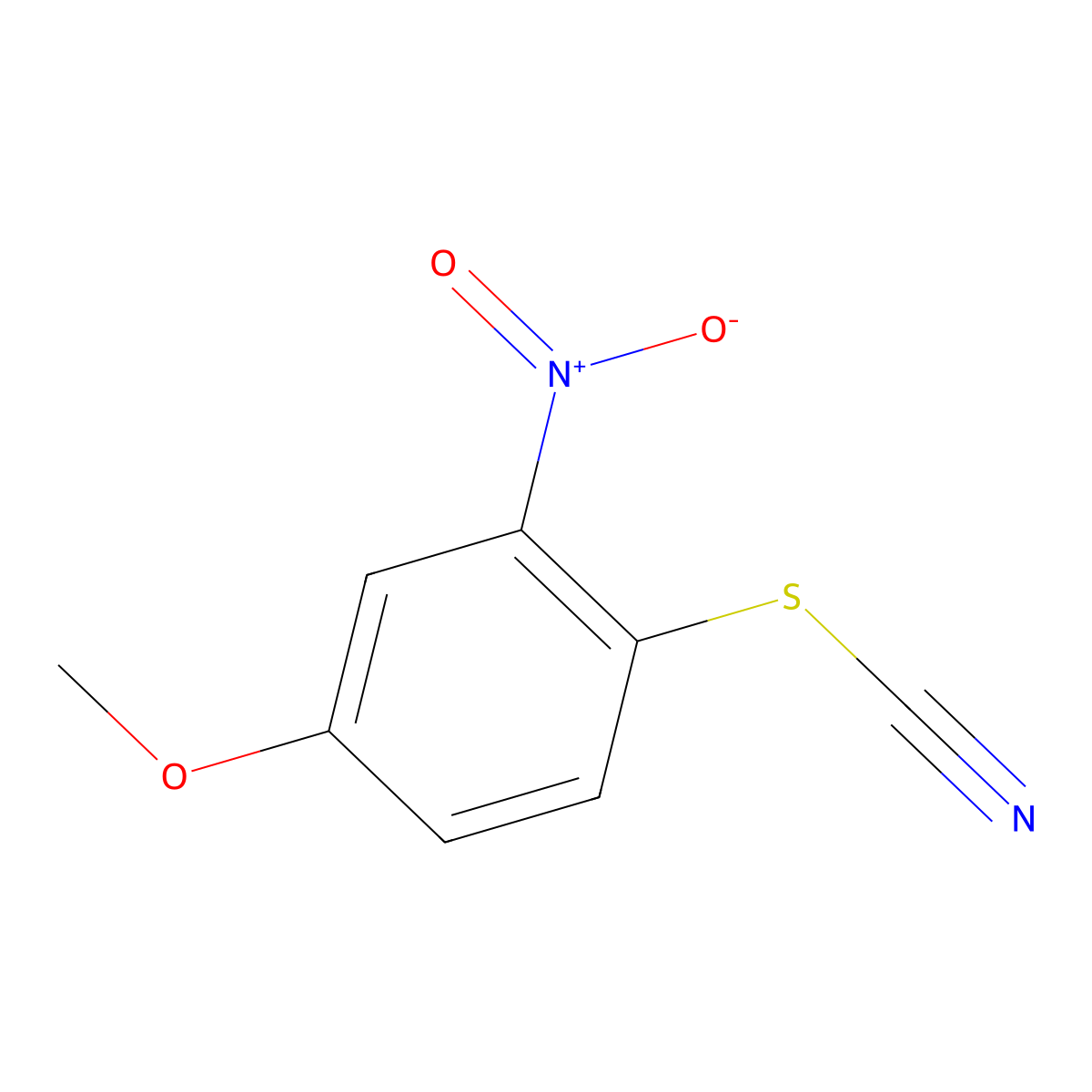 Thiocyanic acid, 4-methoxy-2-nitrophenyl ester molecular structure, CAS 59607-71-5
