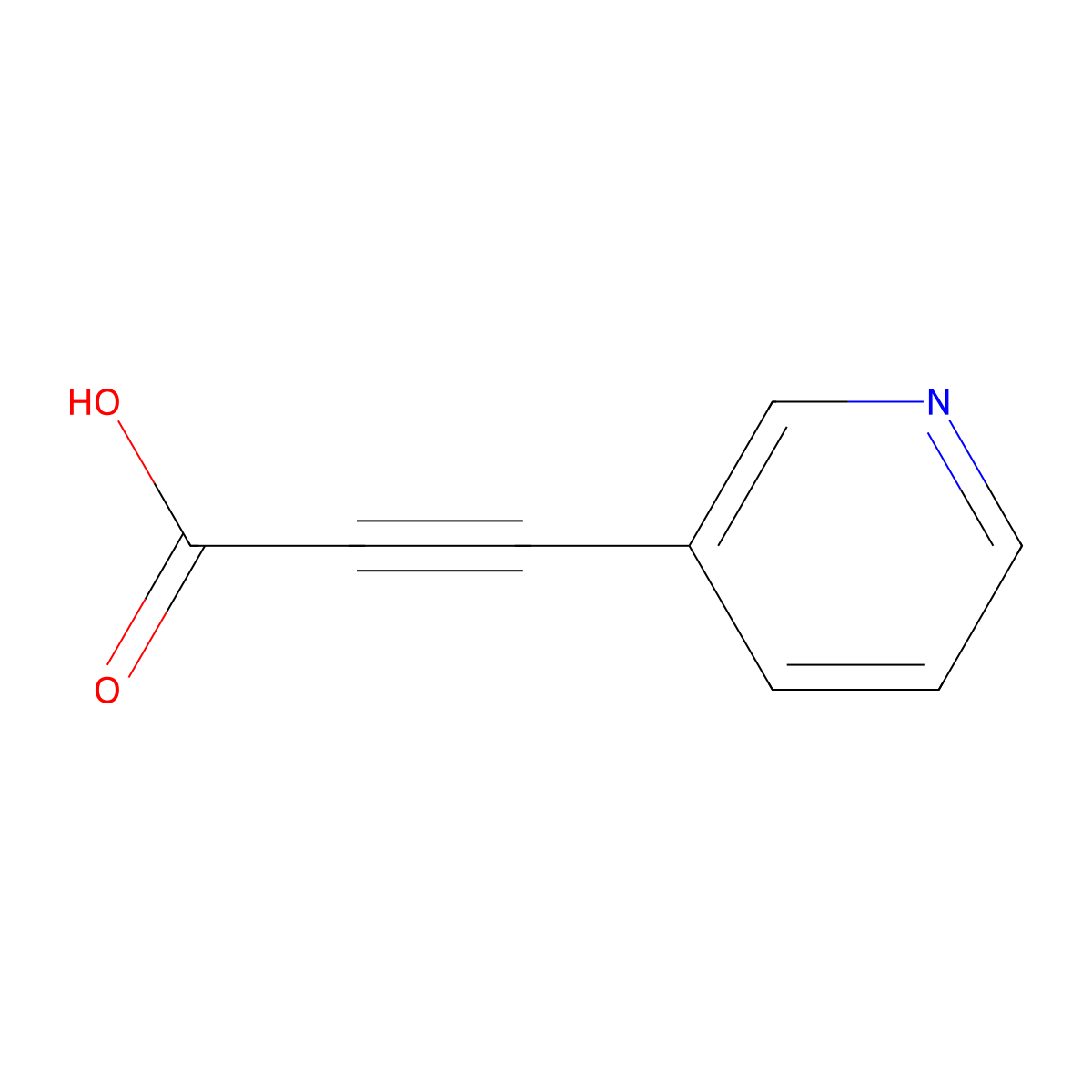 3-(Pyridin-3-yl)prop-2-ynoic acid molecular structure, CAS 59608-01-4