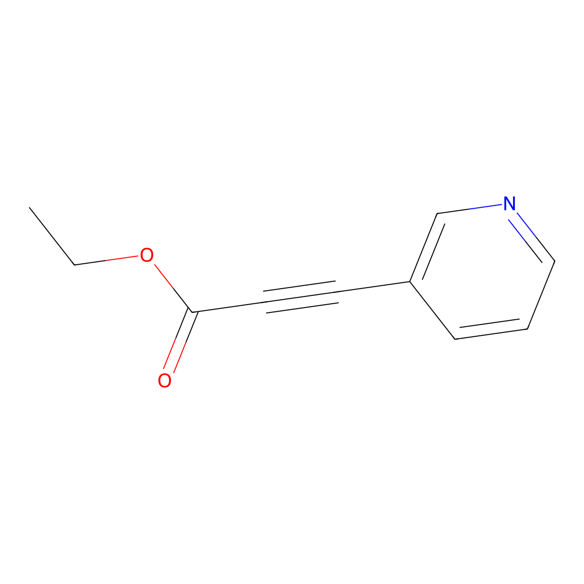 2-Propynoic acid, 3-(3-pyridinyl)-, ethyl ester molecular structure, CAS 59608-03-6
