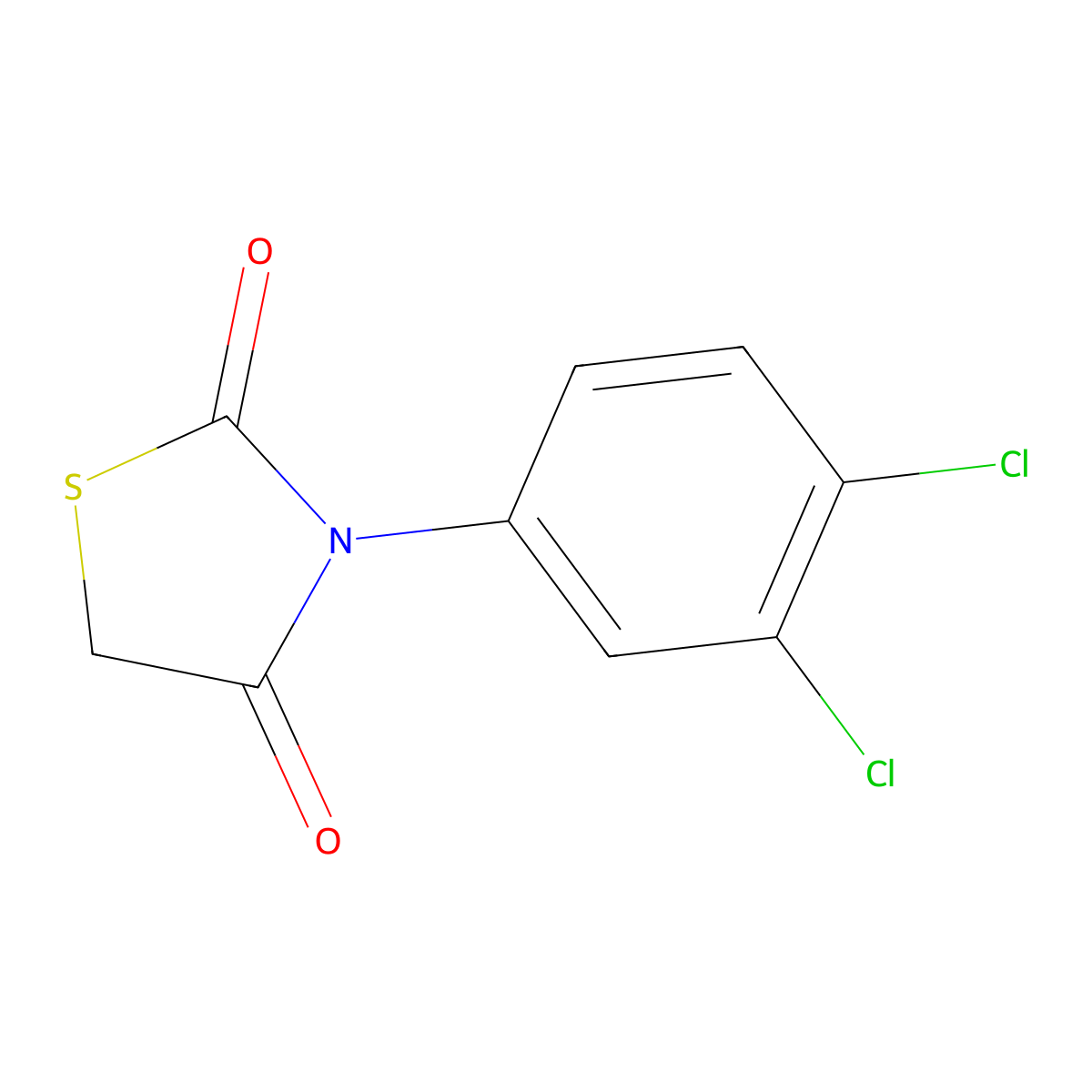 3-(3,4-Dichlorophenyl)-1,3-thiazolidine-2,4-dione molecular structure, CAS 59608-51-4