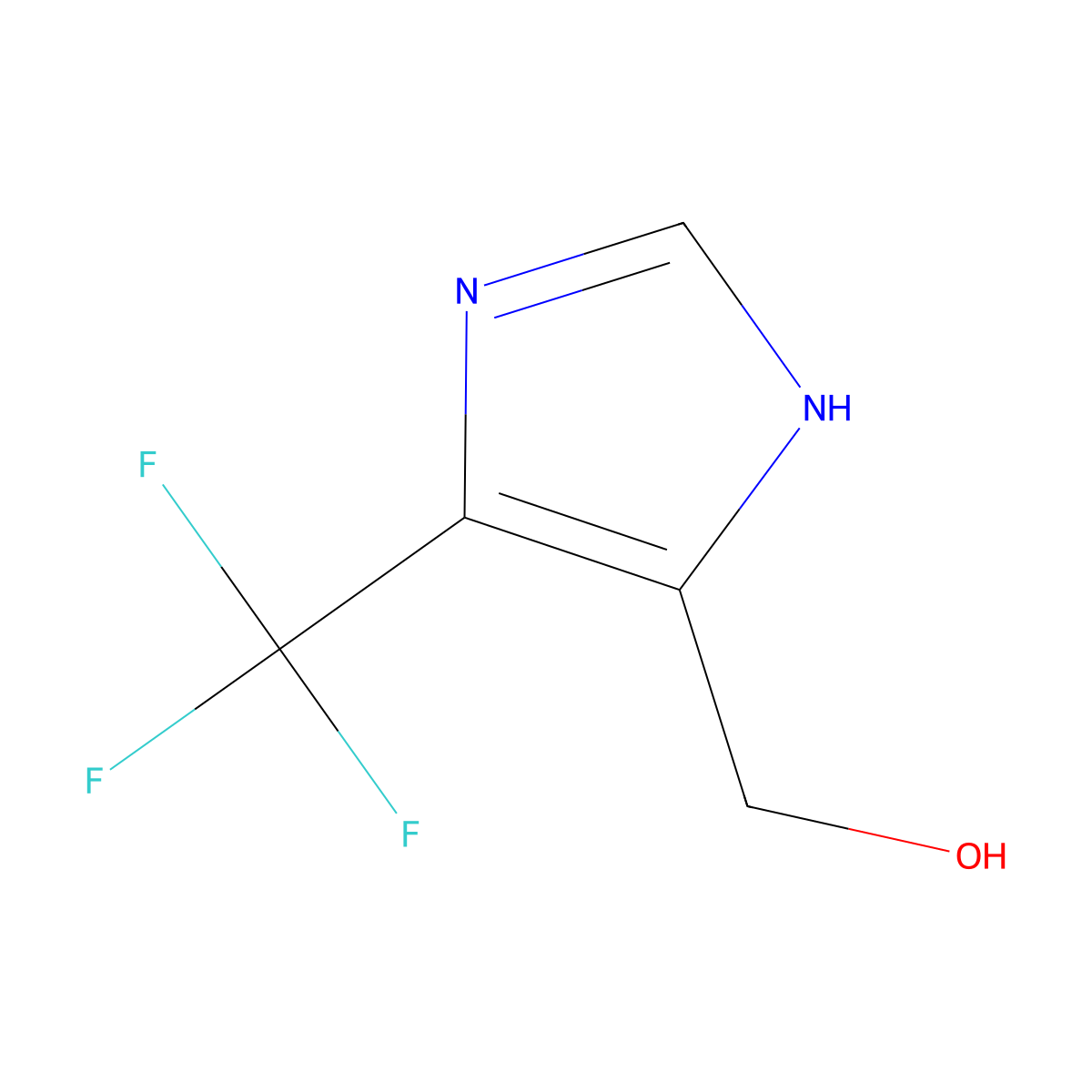 (4-(trifluoromethyl)-1H-imidazol-5-yl)methanol molecular structure, CAS 59608-85-4