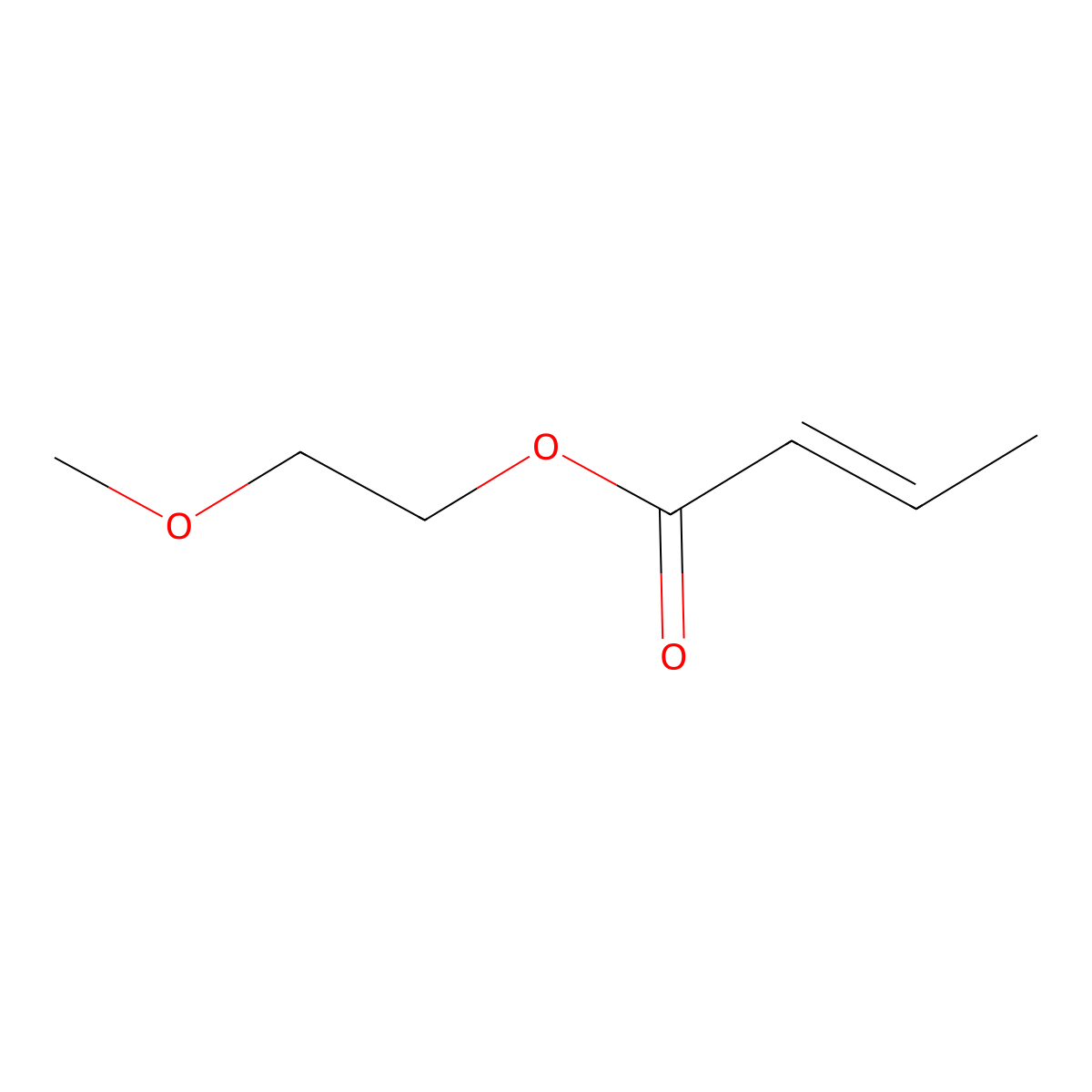 2-Methoxyethyl 2-butenoate molecular structure, CAS 59609-46-0