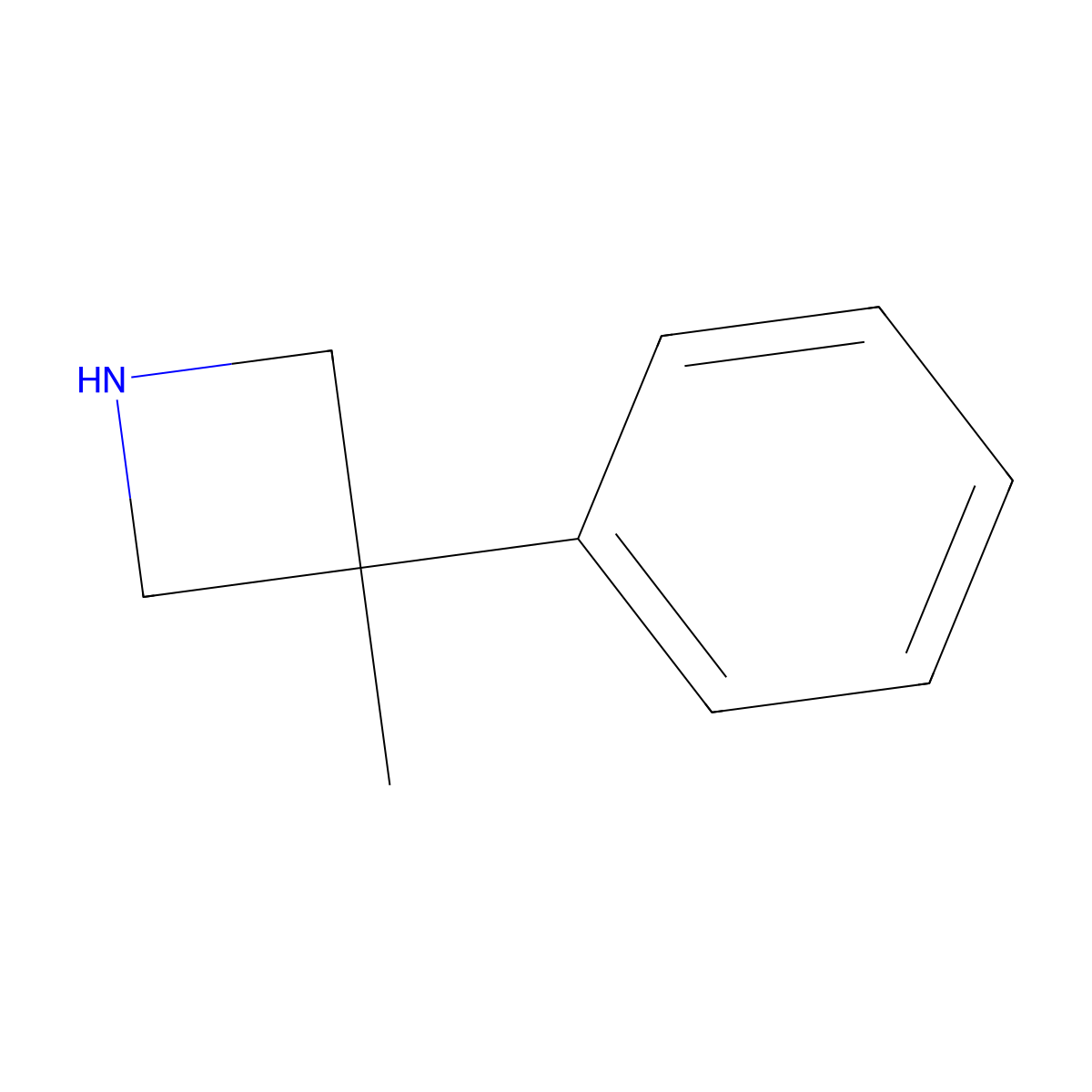 3-Methyl-3-phenylazetidine molecular structure, CAS 5961-33-1