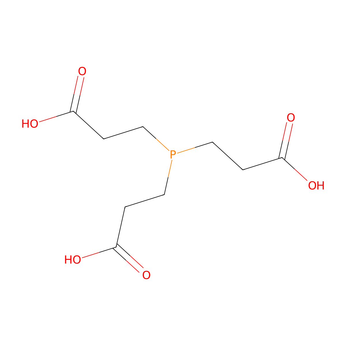 Tris(2-carboxyethyl)phosphine molecular structure, CAS 5961-85-3